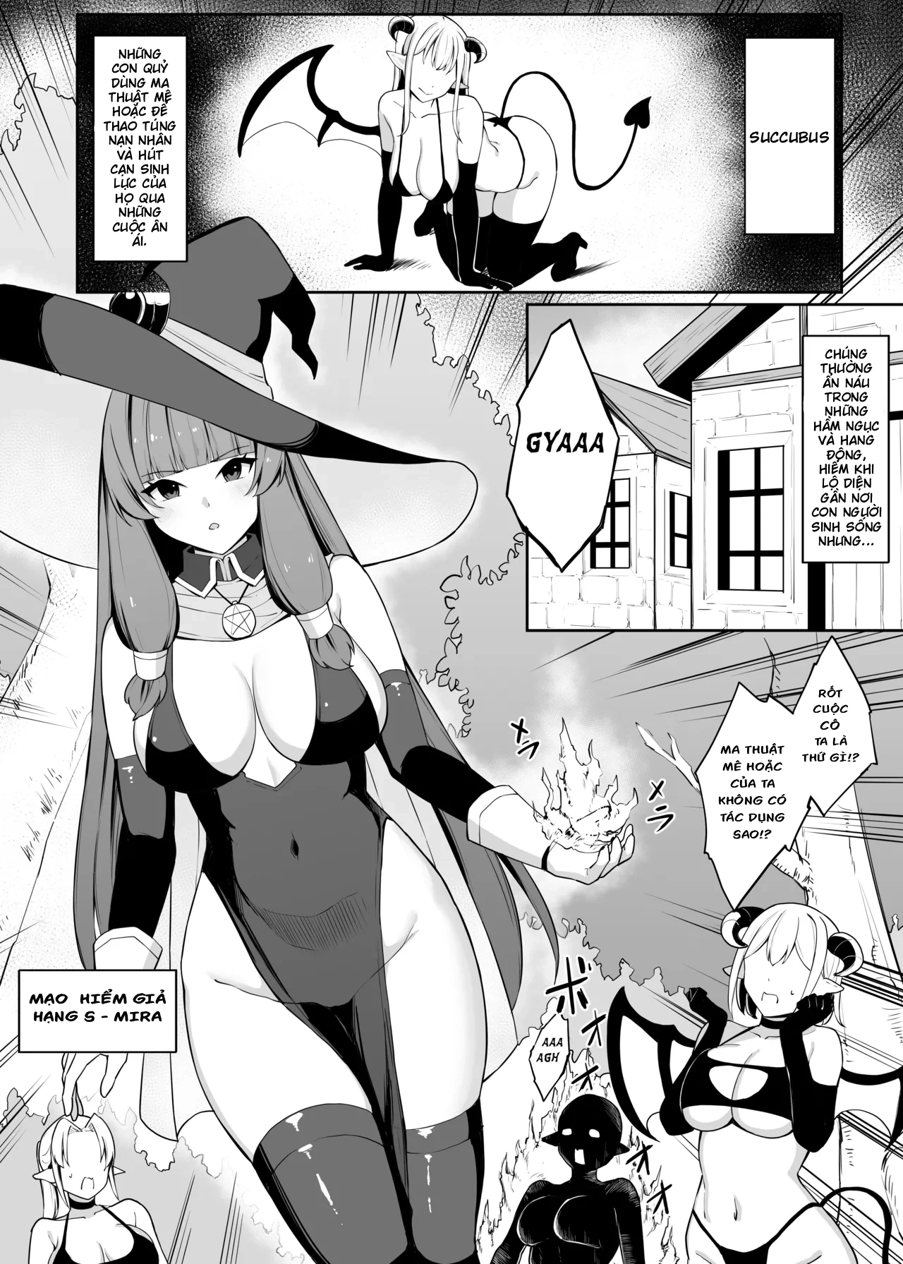 HentaiVN.net - Ảnh 4 - Câu chuyện về nữ phù thủy mạnh nhất bị một succubus mê hoặc và đánh bại. - Oneshot