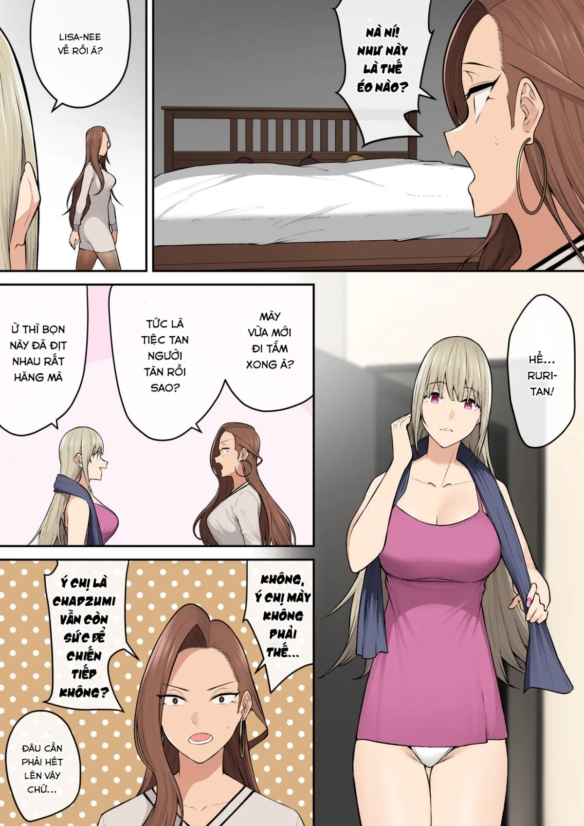HentaiVN.net - Ảnh 40 - Imaizumi đưa cả bầy Gyaru về nhà mình - Chap 6