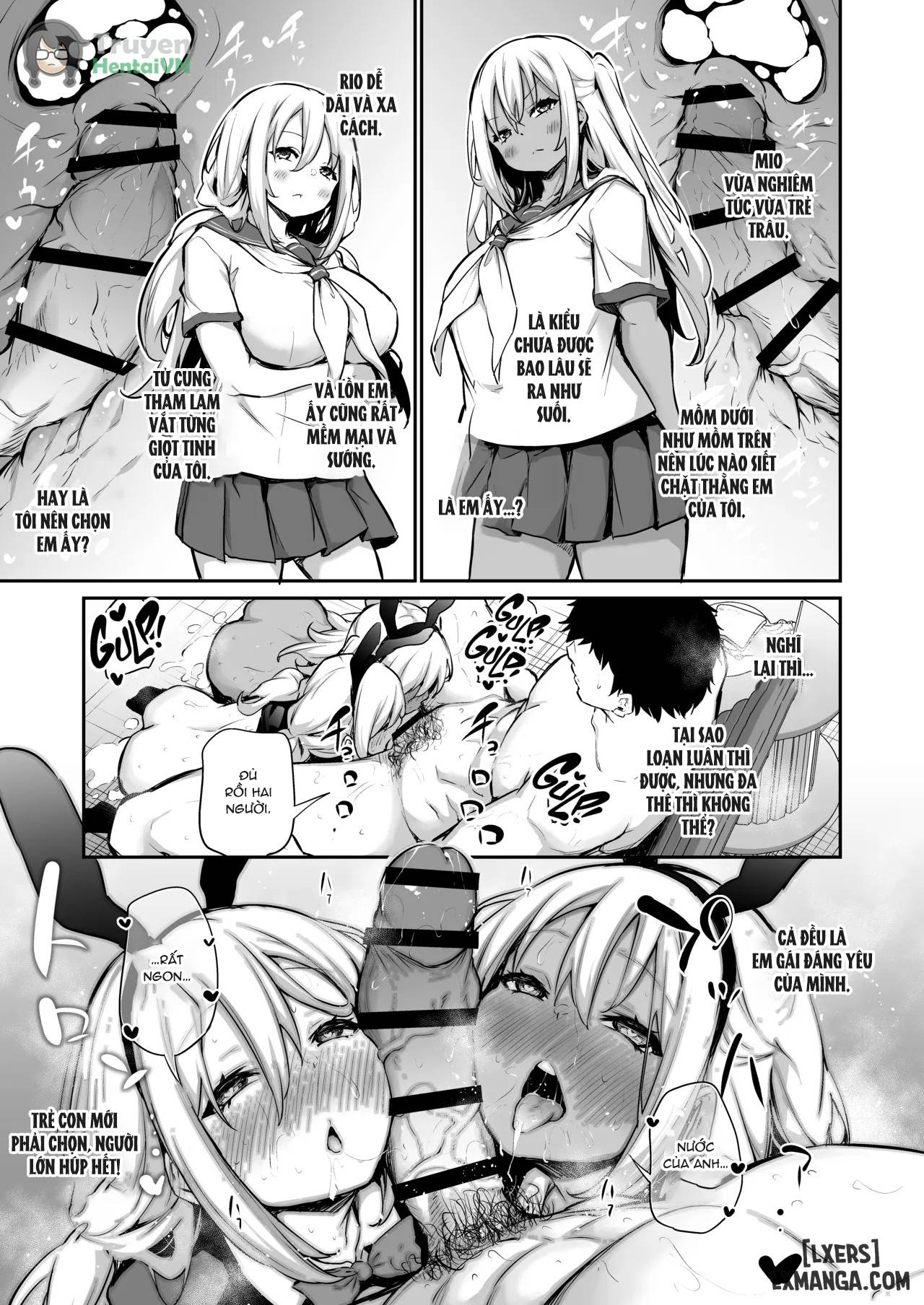 HentaiVN.net - Ảnh 40 - Imouto-tachi o Haramasenai to Derarenai Mura - Oneshot