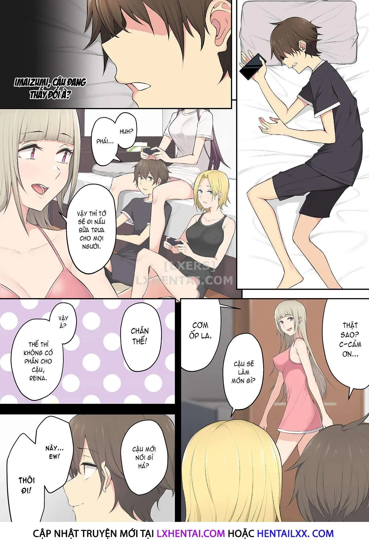 HentaiVN.net - Ảnh 43 - Imaizumi đưa cả bầy Gyaru về nhà mình - Chap 3