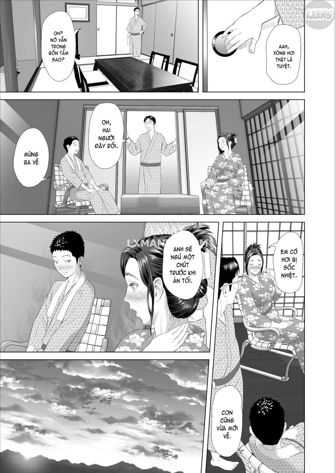 HentaiVN.net - Ảnh 45 - Kinjo Yuuwaku Musuko ni Otto no Soba de Dakareru Haha Hen - Chap 2
