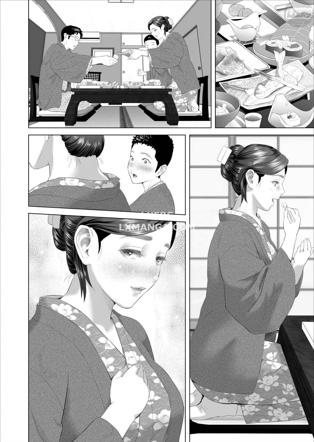 HentaiVN.net - Ảnh 46 - Kinjo Yuuwaku Musuko ni Otto no Soba de Dakareru Haha Hen - Chap 2