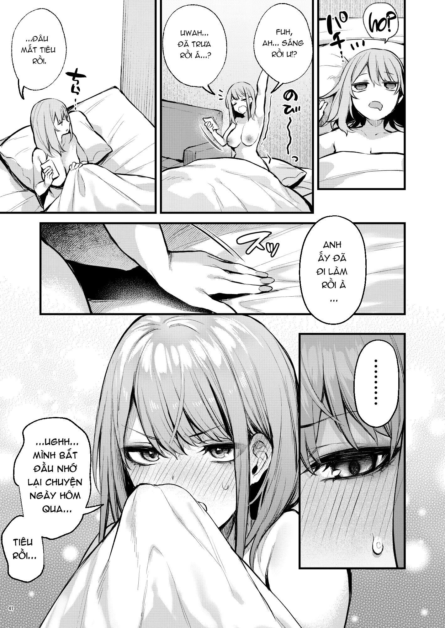 HentaiVN.net - Ảnh 46 - Bữa Sáng Giản Dị,Thỏa Mãn Cùng Với Crush Cấp Ba [Mitasarete Mezameru Asa ni Jimi na Choushoku wo.; 満たされて目覚める朝に、地味な朝食を。] - Oneshot - Có Che