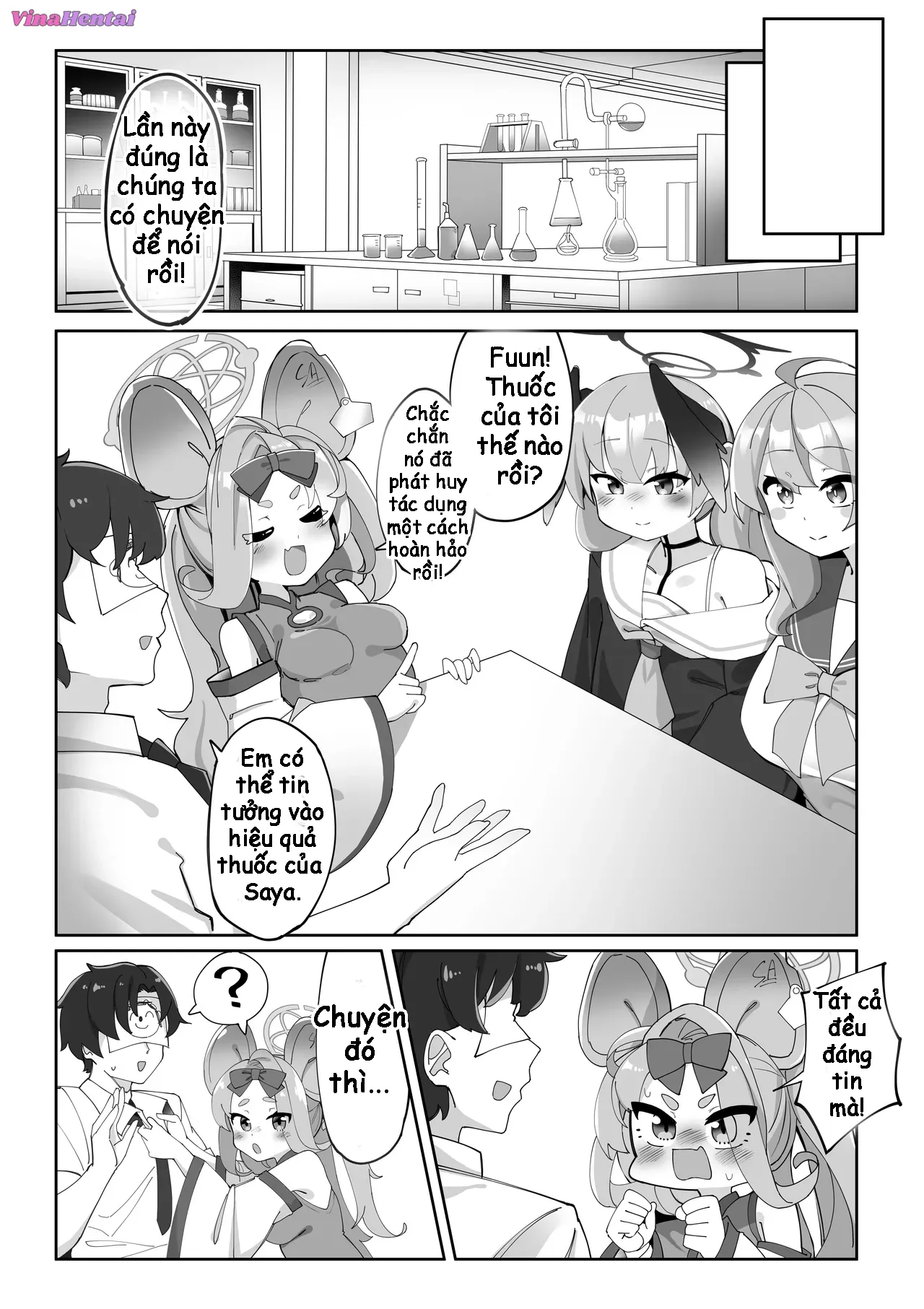 HentaiVN.net - Ảnh 49 - Futanari Koharu-chan vs Hanako-chan Manga - Chap 3