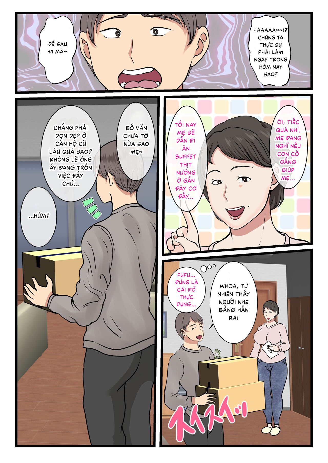 HentaiVN.net - Ảnh 5 - Mẹ tôi bị kẹt vào tường và không thể cử động... - Oneshot
