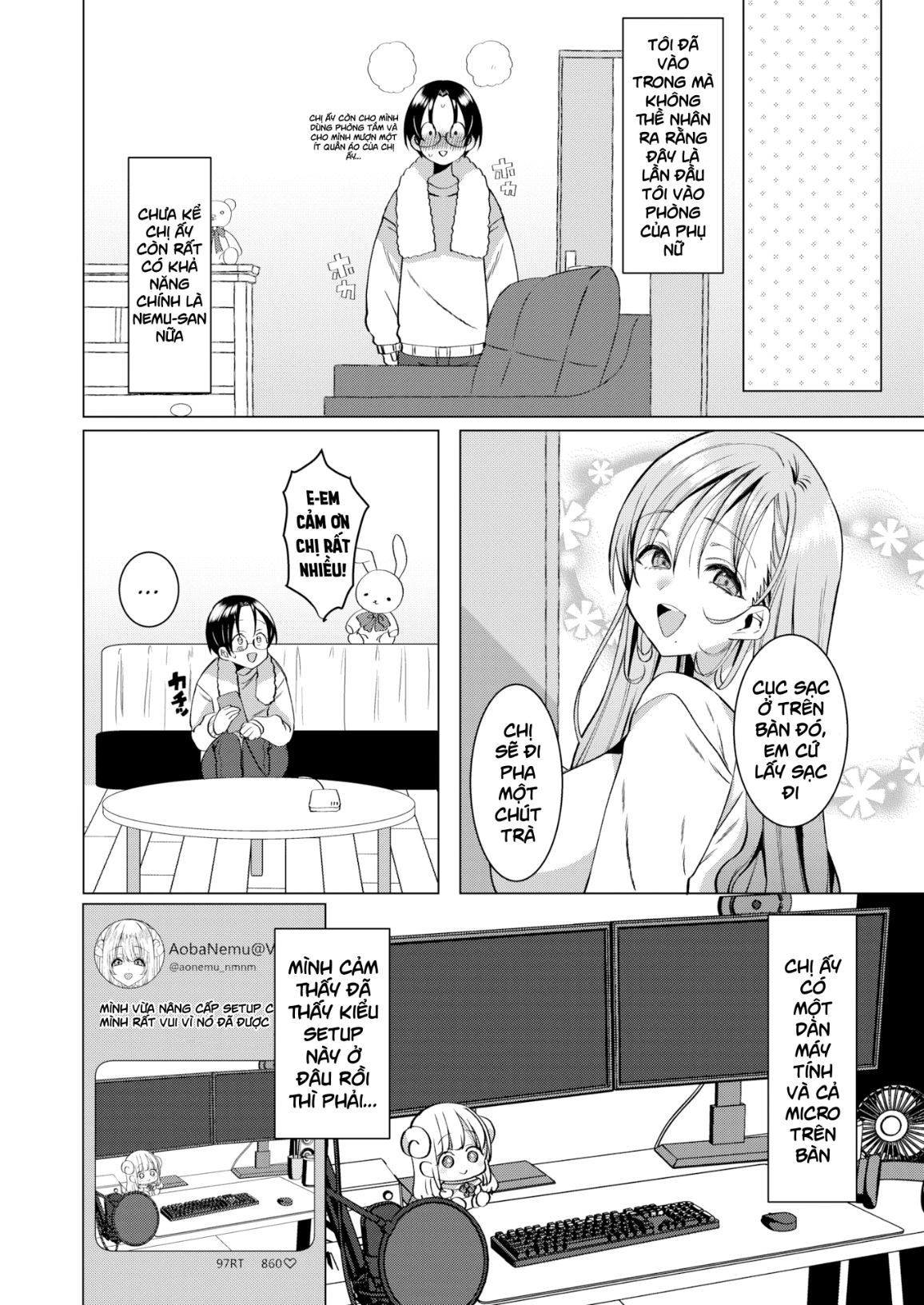 HentaiVN.net - Ảnh 6 - Nobody Told Me My Oshi Was Licking My Ear From Next Door! - Oneshot