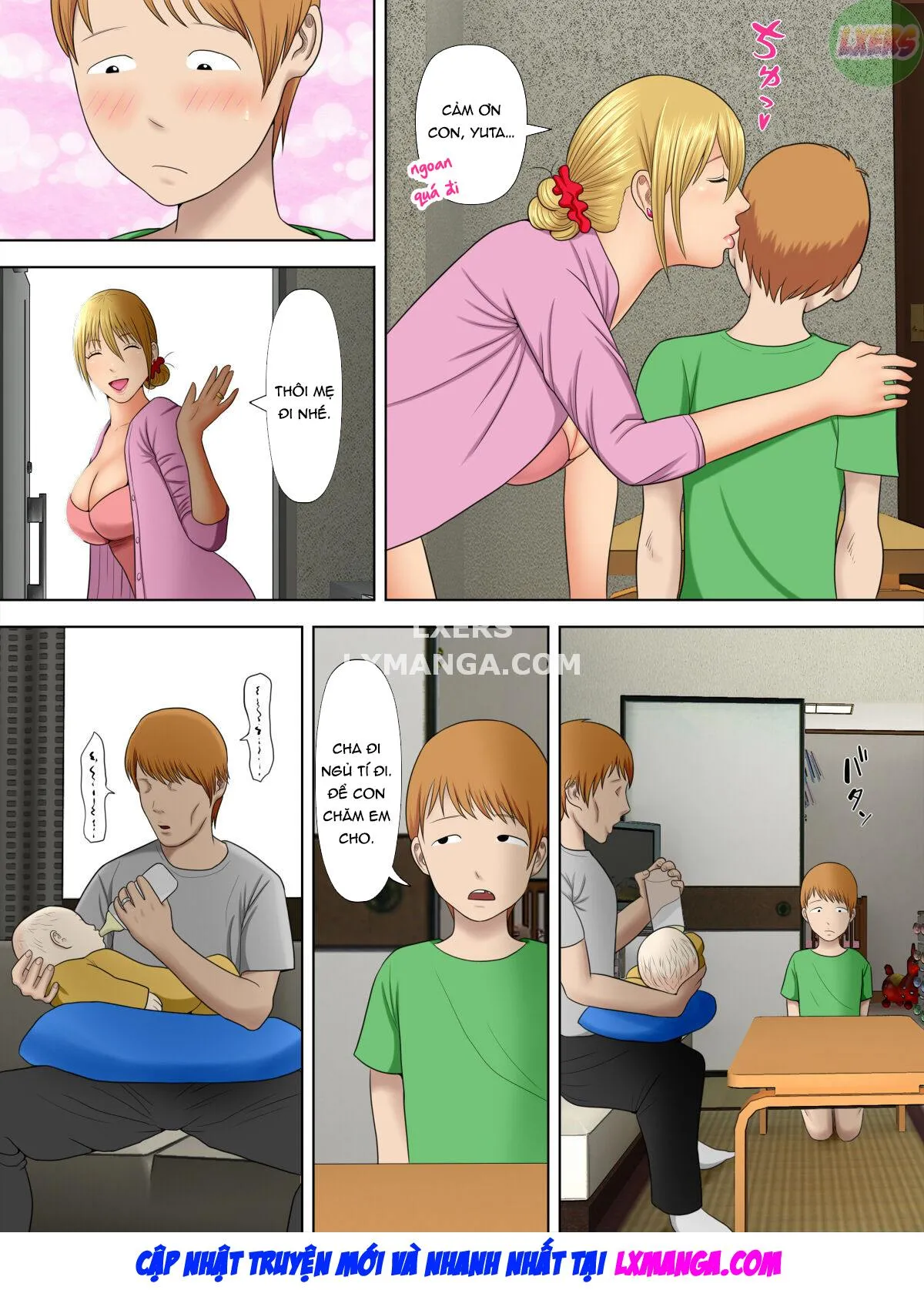 HentaiVN.net - Ảnh 5 - Manbiki Mama to Tencho no Musuko [Shoplifting Mom And Store Manager's Son] - Chap 4