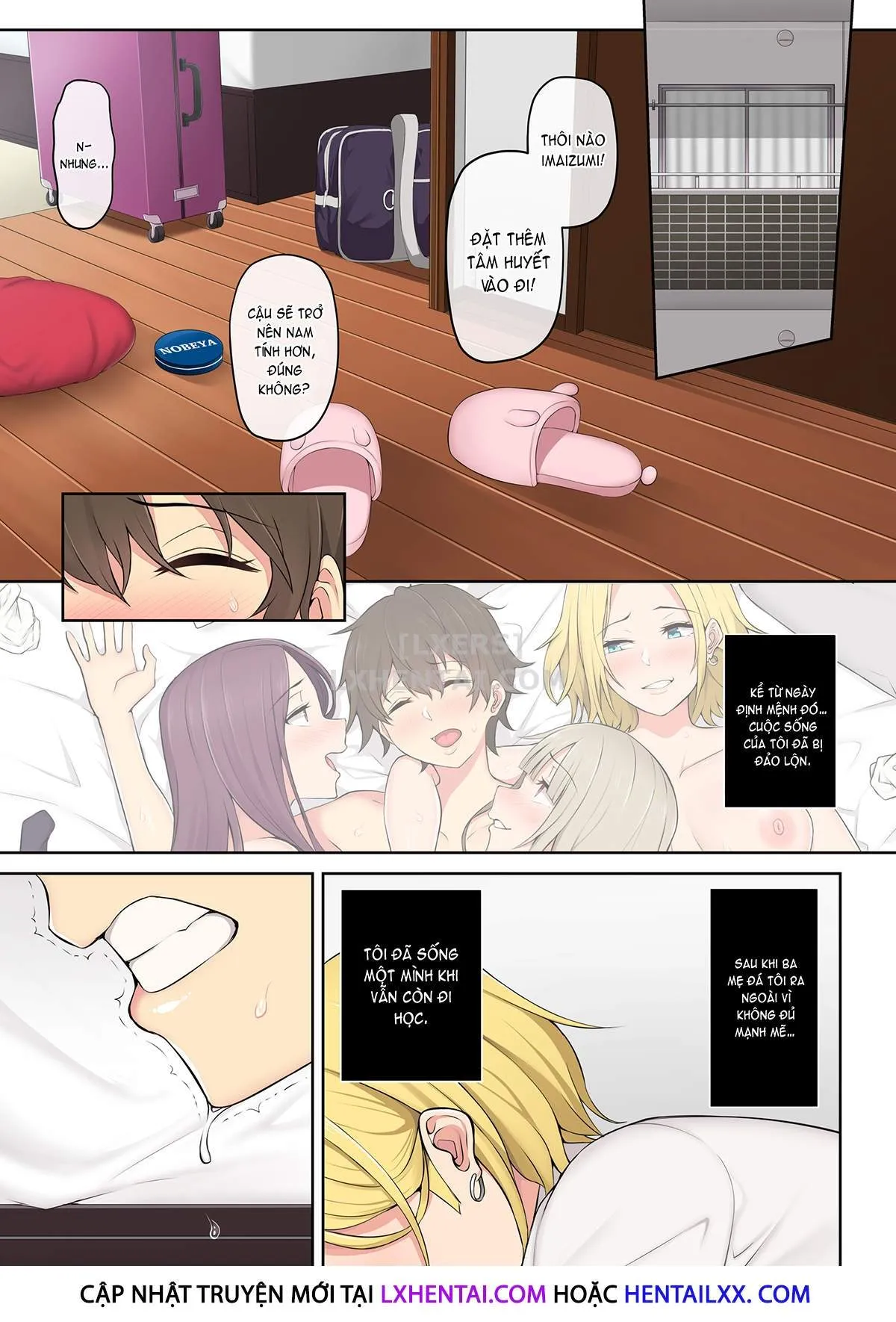 HentaiVN.net - Ảnh 5 - Imaizumi đưa cả bầy Gyaru về nhà mình - Chap 2