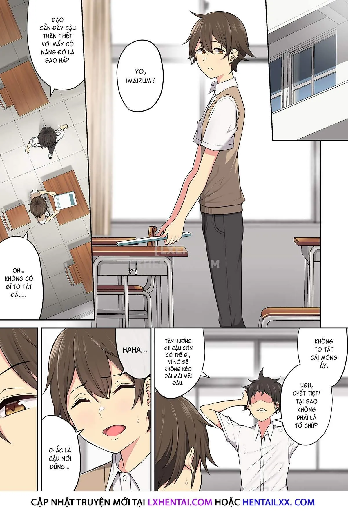 HentaiVN.net - Ảnh 5 - Imaizumi đưa cả bầy Gyaru về nhà mình - Chap 3