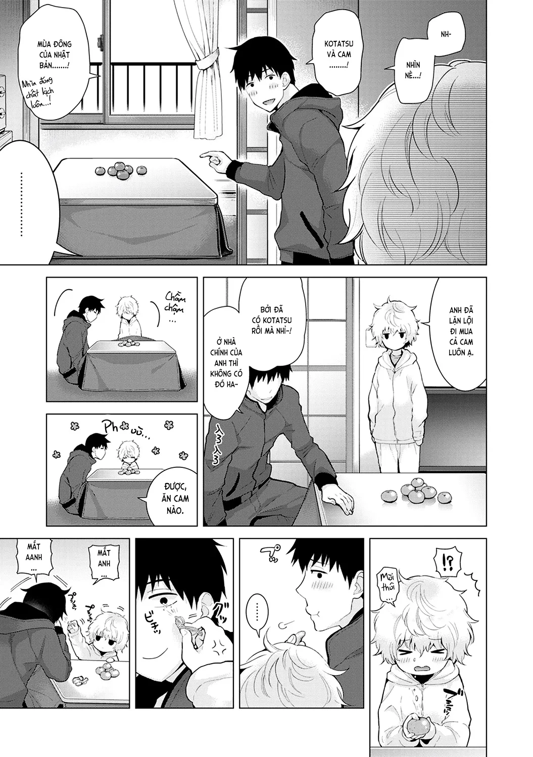 HentaiVN.net - Ảnh 4 - Cô bé mèo hoang [ノラネコ少女との暮らしかた; Noraneko Shoujo to no Kurashikata; Sống cùng cô bé mèo hoang] - 08. Mèo hoang ngủ cùng hai nam nhân