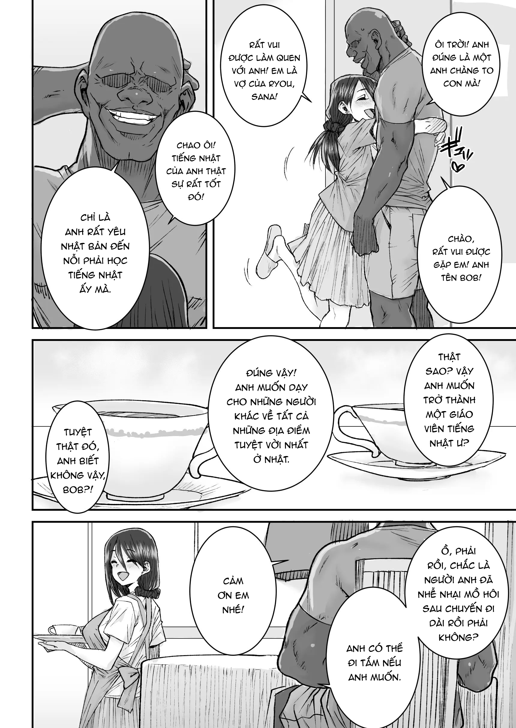 HentaiVN.net - Ảnh 5 - Mukki Muki no Kokujin Dekai Chinpo De Shucchouchuu no Otto ni Dekinai Akume SEX - oneshot