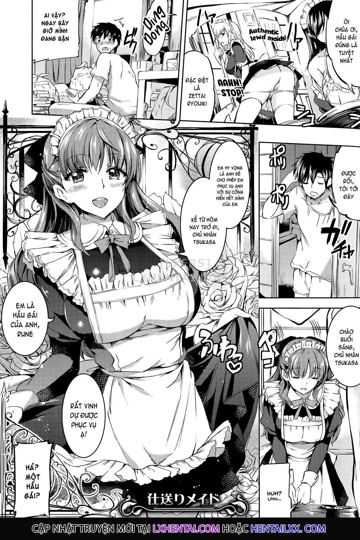 HentaiVN.net - Ảnh 5 - Ojousama No Maid Jijou - Chap 3