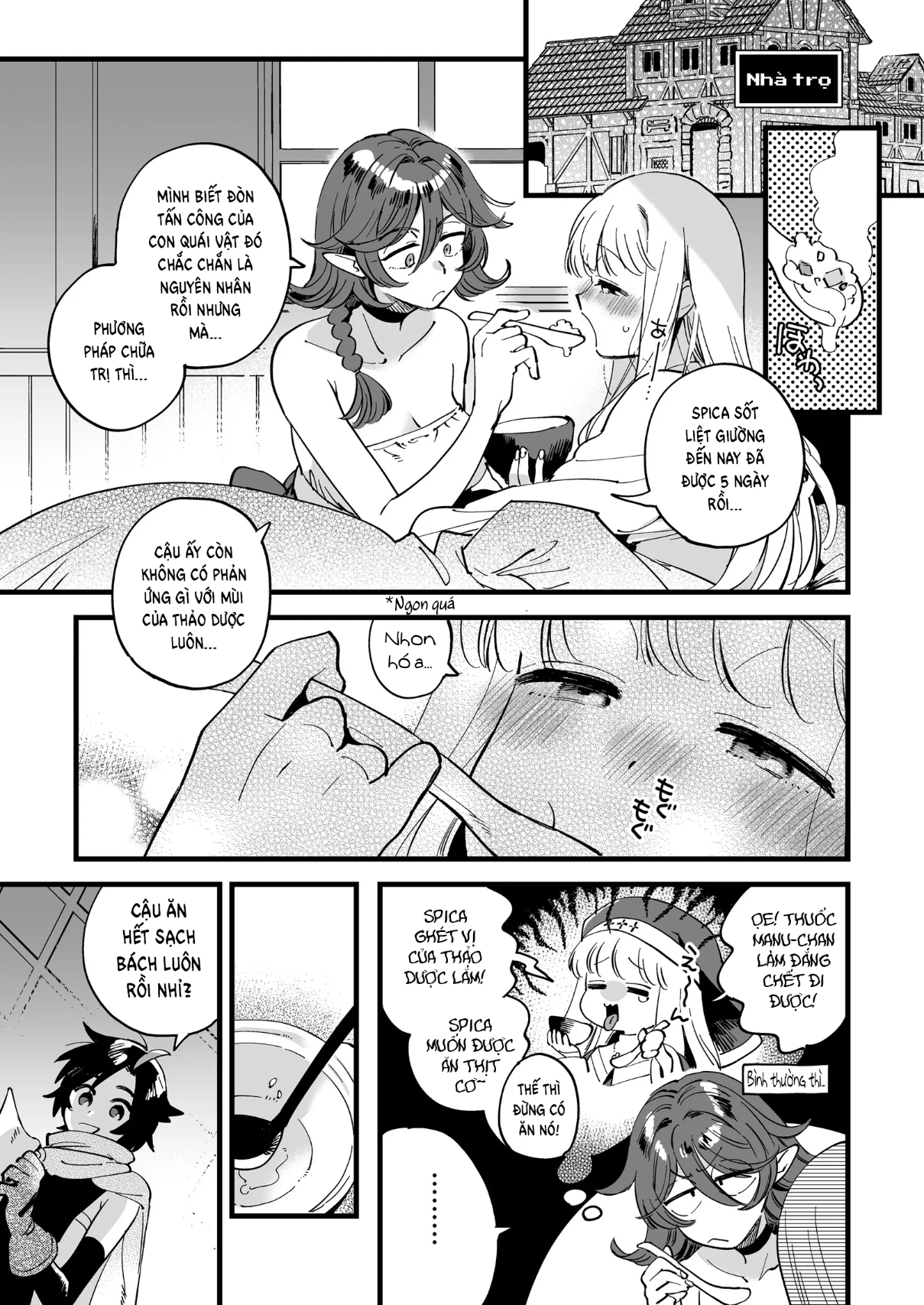 HentaiVN.net - Ảnh 5 - Nữ mạo hiểm giả thân thiết bị SỐT liệt giường... - Oneshot