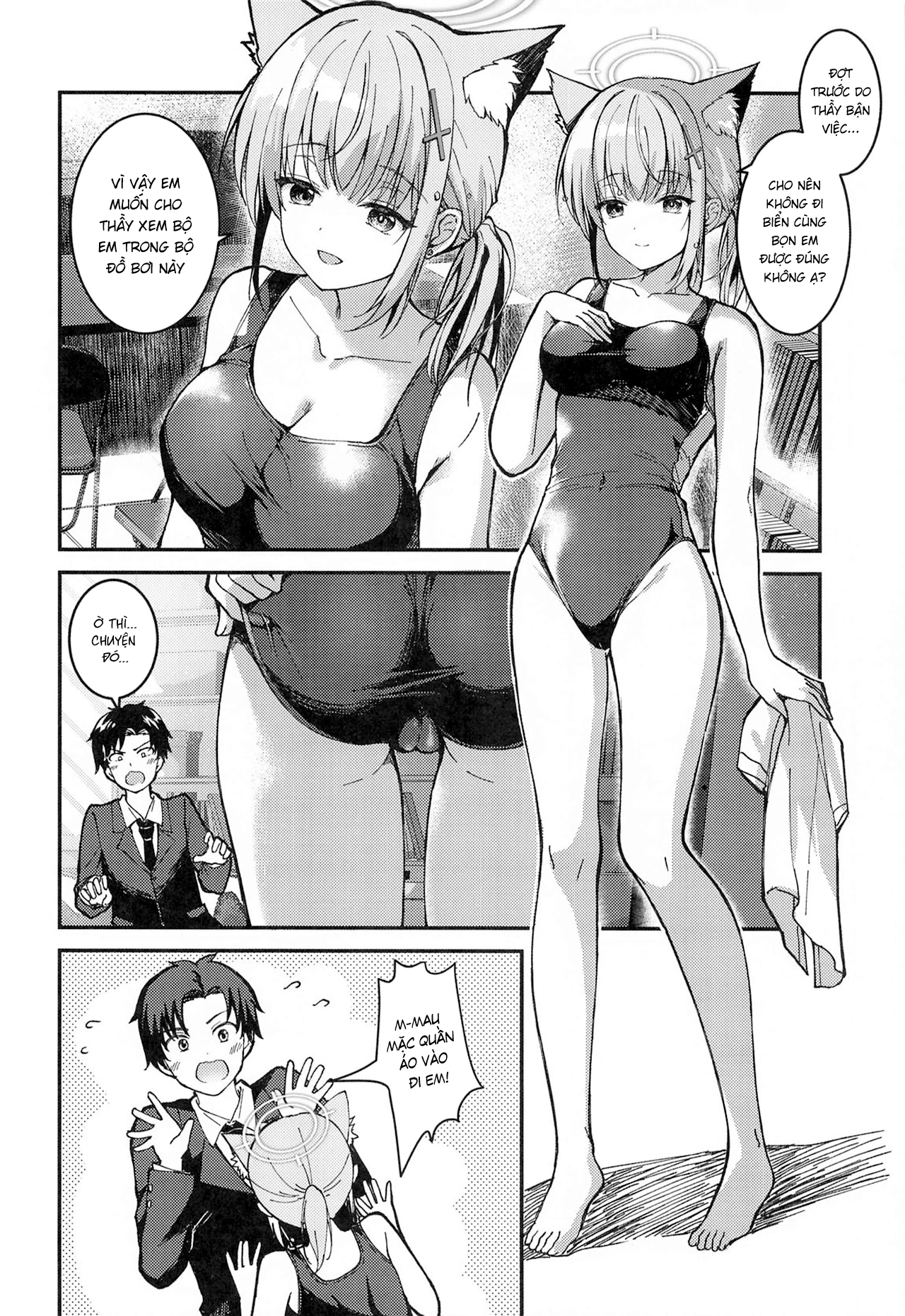 HentaiVN.net - Ảnh 6 - Mizugi Shiroko ga Sukihoudai Shite Kuru Hanashi - One shot khô dái