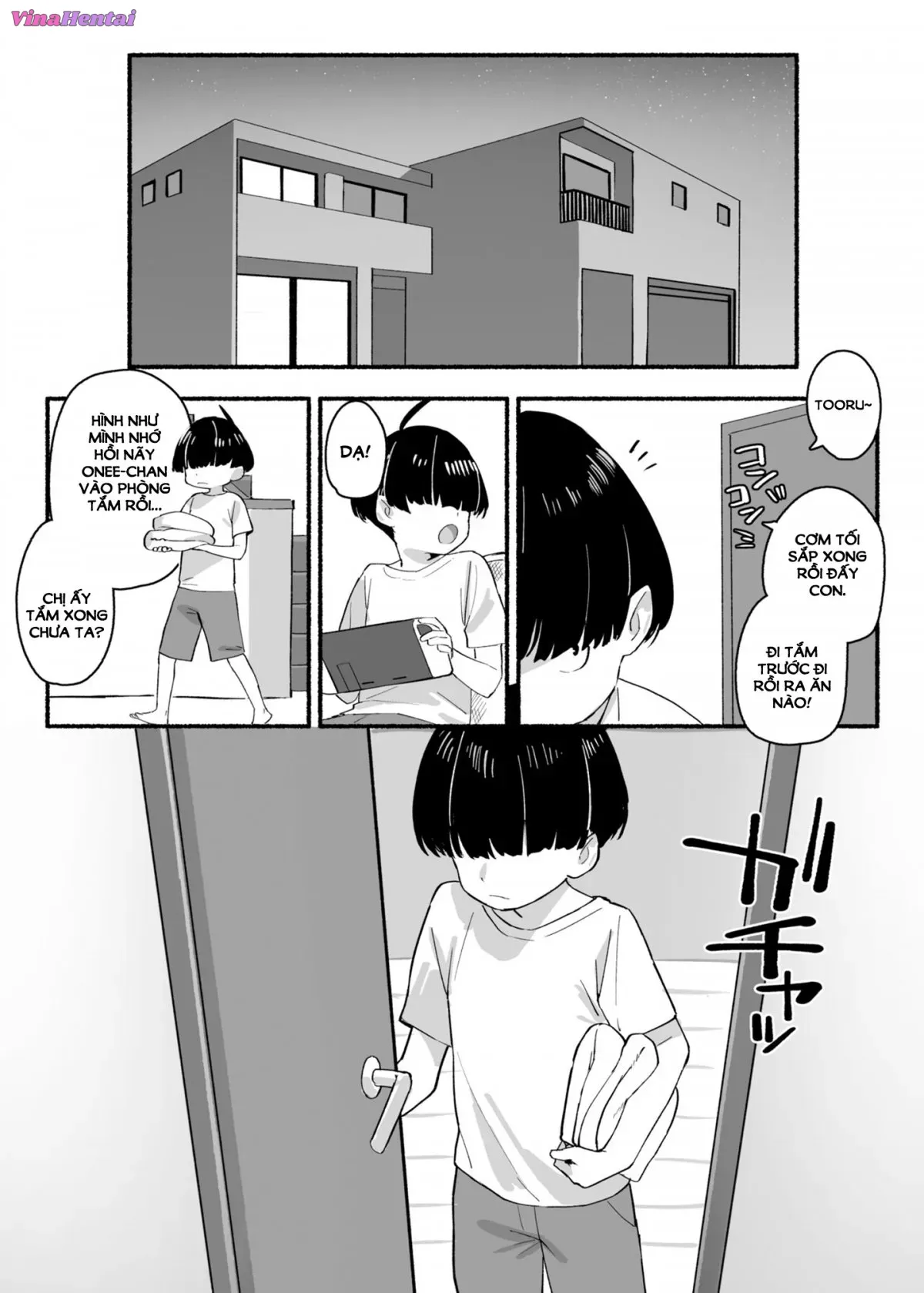 HentaiVN.net - Ảnh 5 - Người chị yêu dấu là của riêng tôi!  - Chap 1: Bố mẹ đi vắng và hành động của chị em ta.