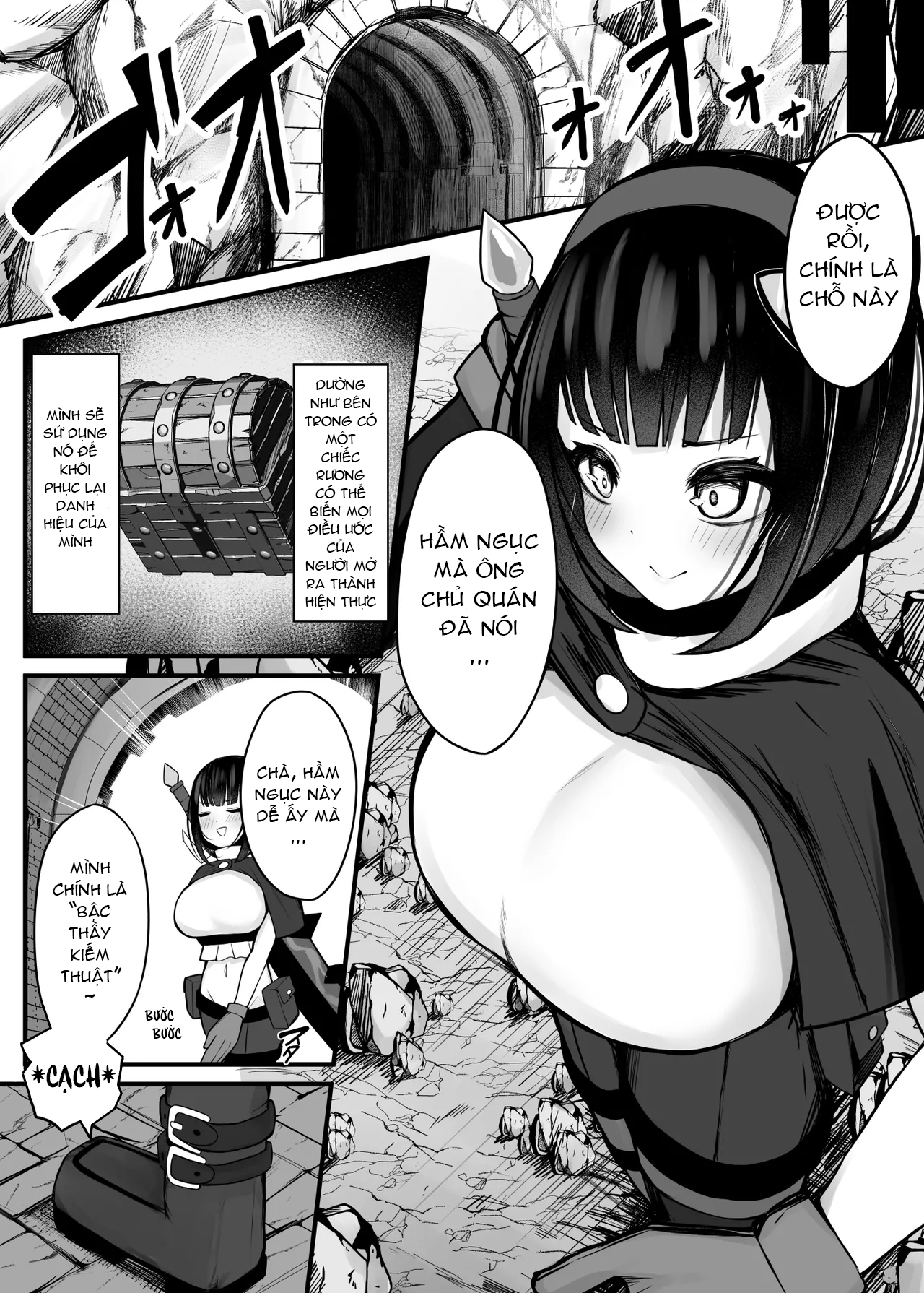 HentaiVN.net - Ảnh 4 - Nhà Thám Hiểm Và Chuyến Hành Trình Trong Ngục Tối Đầy Xúc Tu - Oneshot
