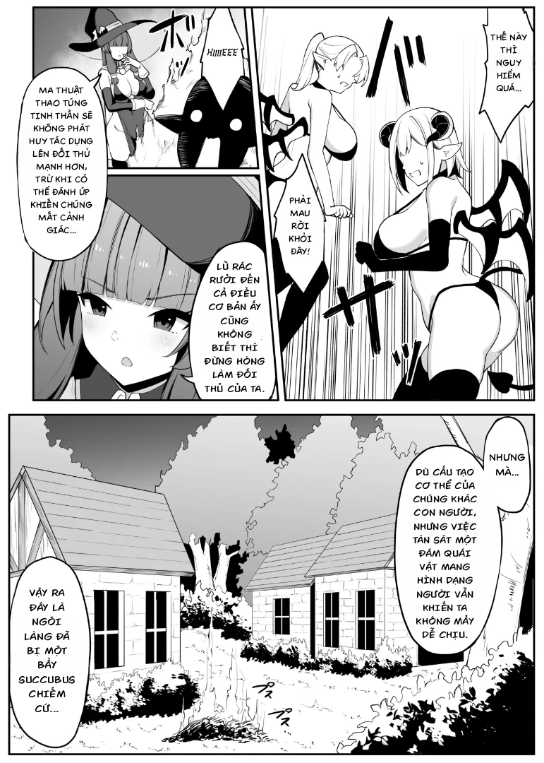 HentaiVN.net - Ảnh 5 - Câu chuyện về nữ phù thủy mạnh nhất bị một succubus mê hoặc và đánh bại. - Oneshot