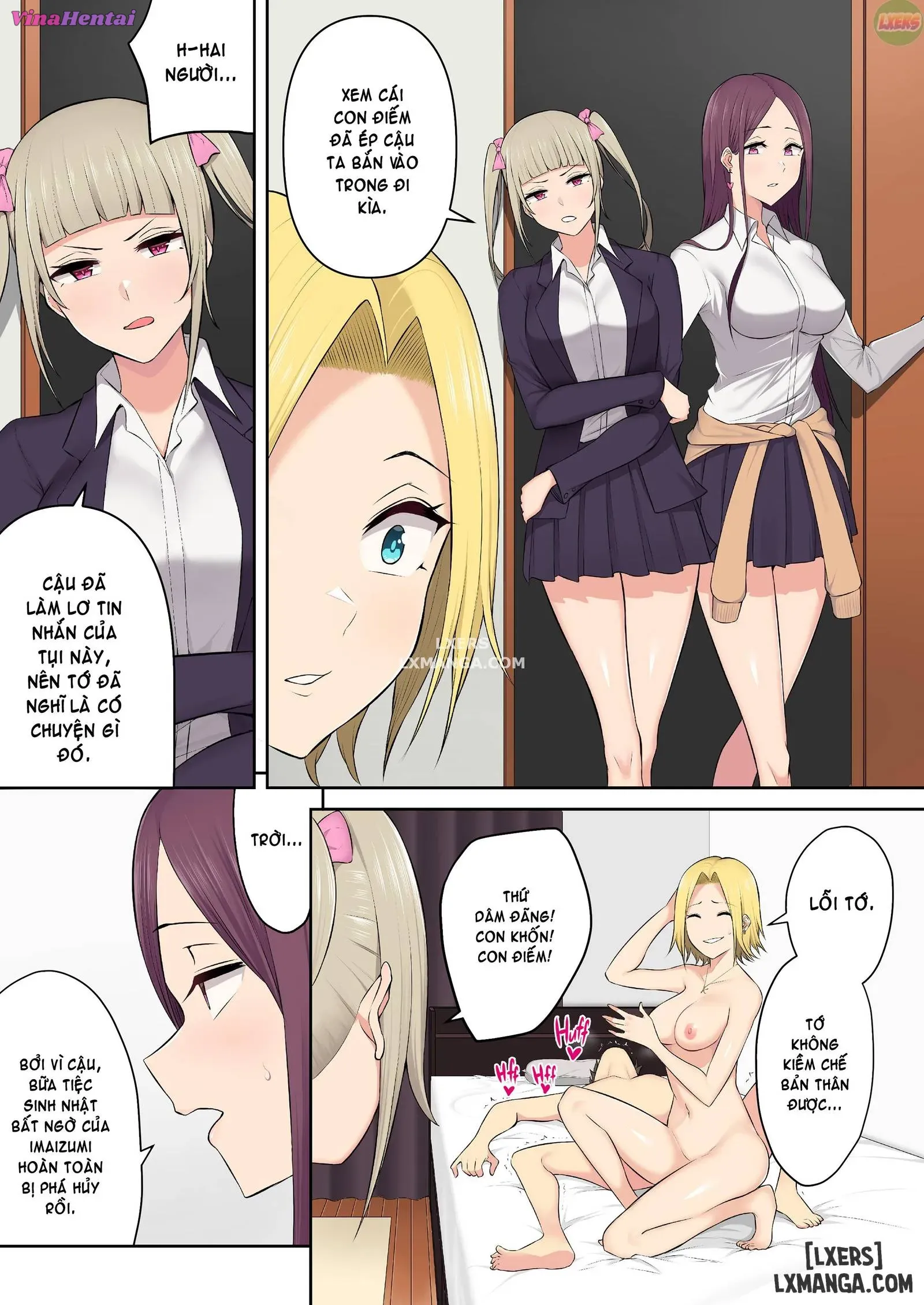 HentaiVN.net - Ảnh 52 - Imaizumi đưa cả bầy Gyaru về nhà mình - Chapter 3