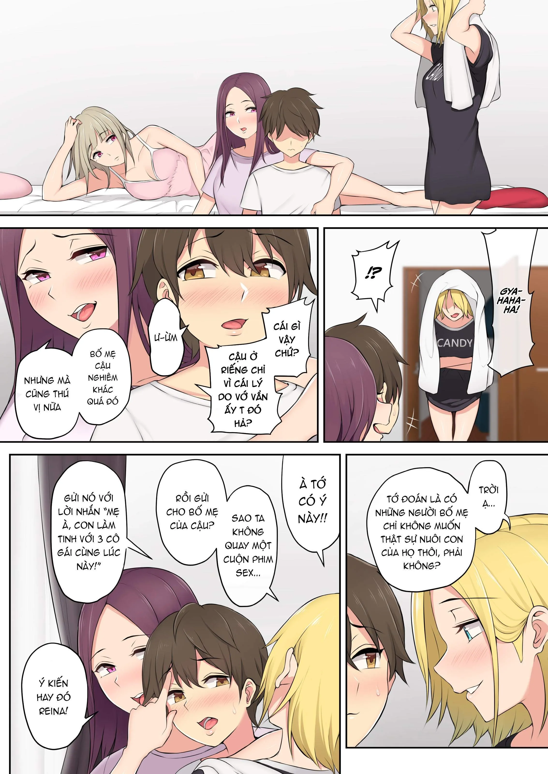 HentaiVN.net - Ảnh 53 - Imaizumi đưa cả bầy Gyaru về nhà mình - Chap 1