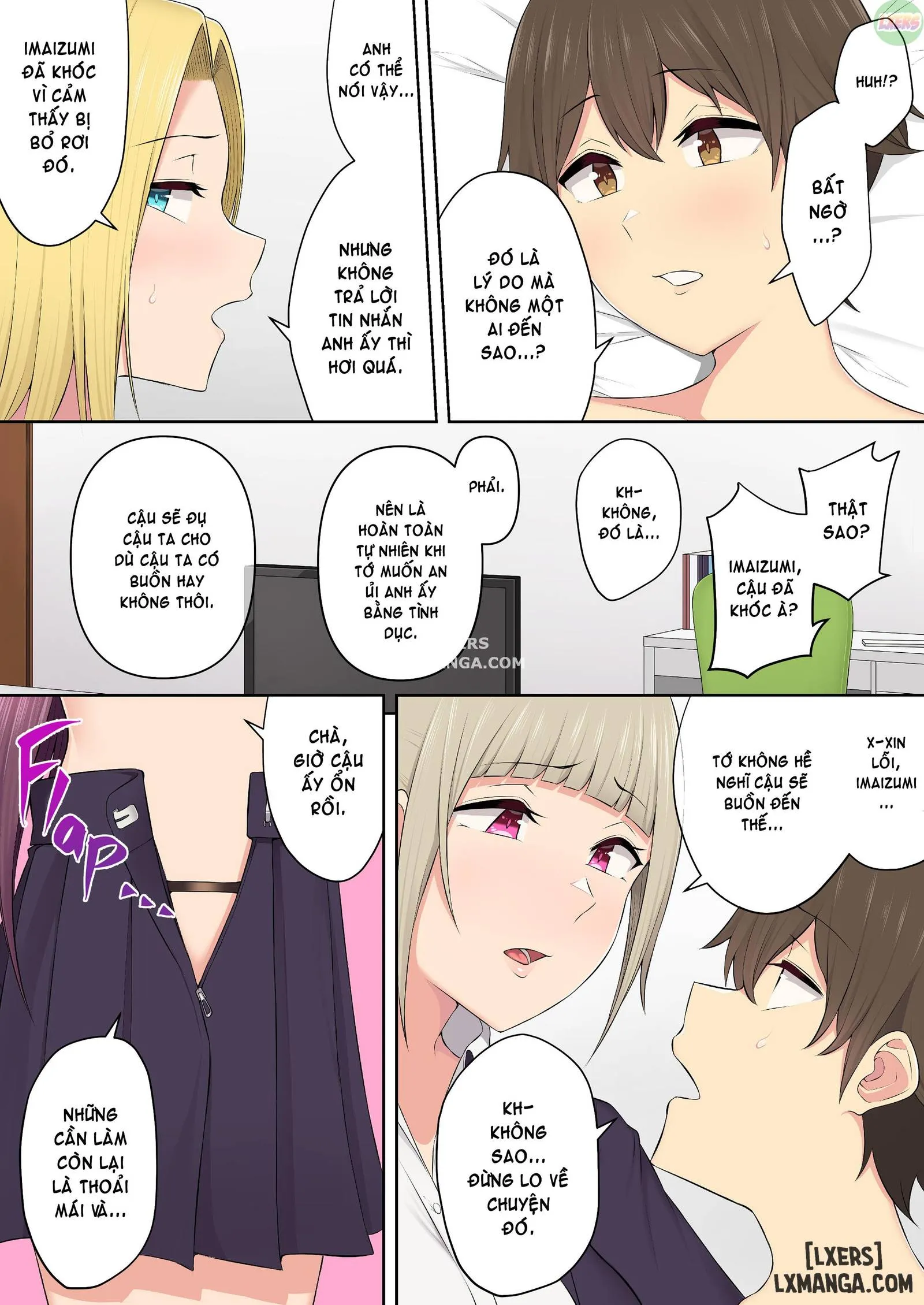 HentaiVN.net - Ảnh 53 - Imaizumi đưa cả bầy Gyaru về nhà mình - Chapter 3