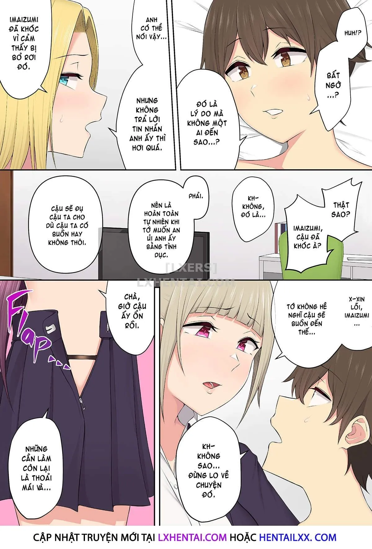 HentaiVN.net - Ảnh 55 - Imaizumi đưa cả bầy Gyaru về nhà mình - Chap 3