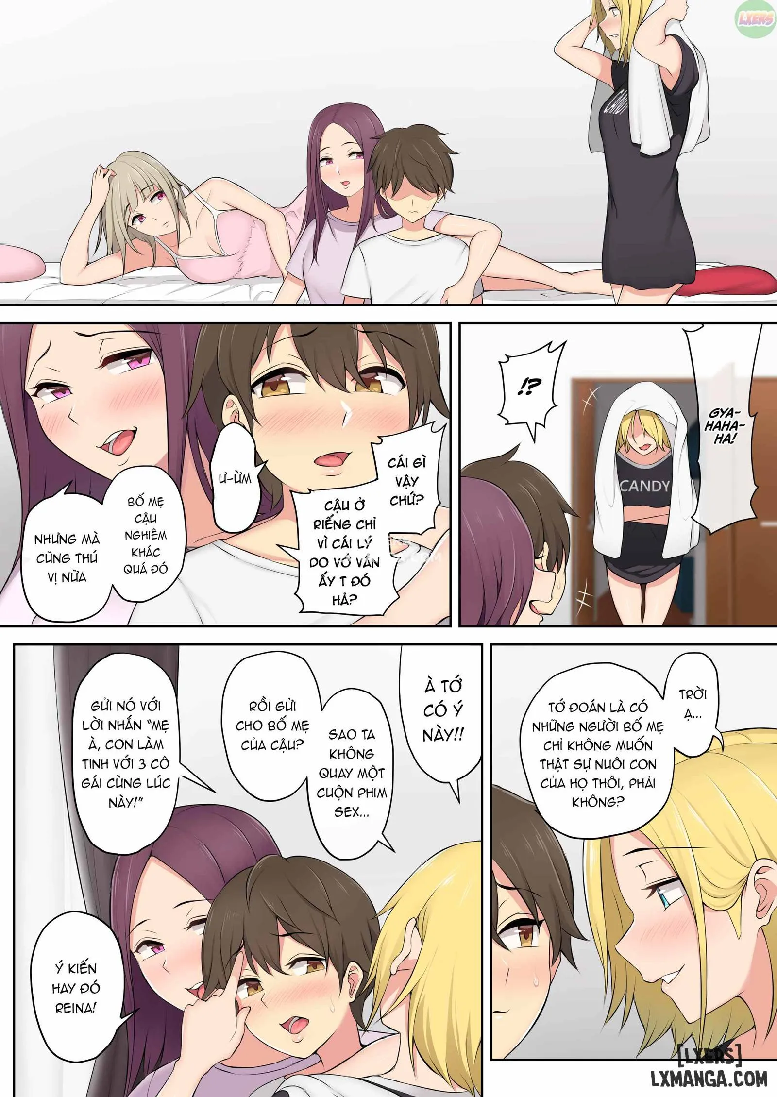 HentaiVN.net - Ảnh 56 - Imaizumi đưa cả bầy Gyaru về nhà mình - Chapter 1