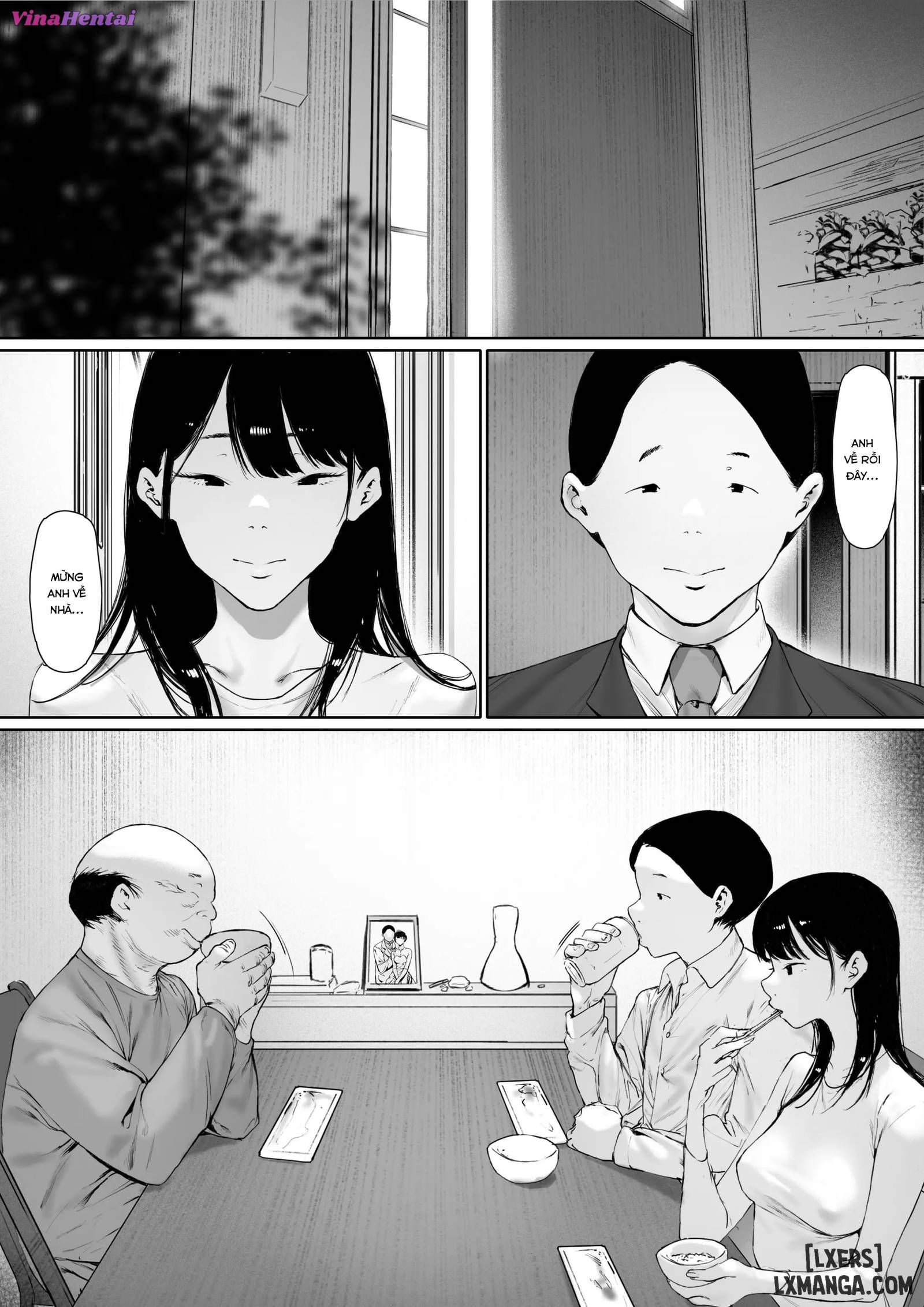 HentaiVN.net - Ảnh 56 - 3. Ánh nhìn của bố chồng 3 - Oneshot
