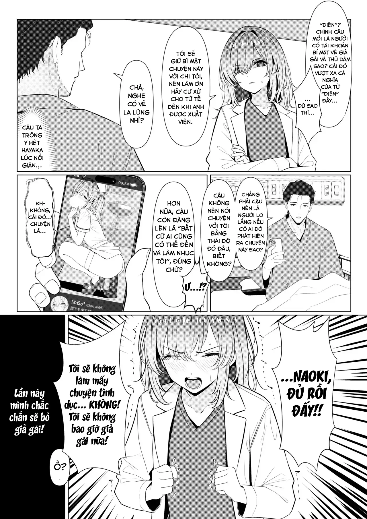 HentaiVN.net - Ảnh 7 - Hồ sơ bệnh án nữ hóa của Hayato-sensei-Phần bệnh viện - Chap 4