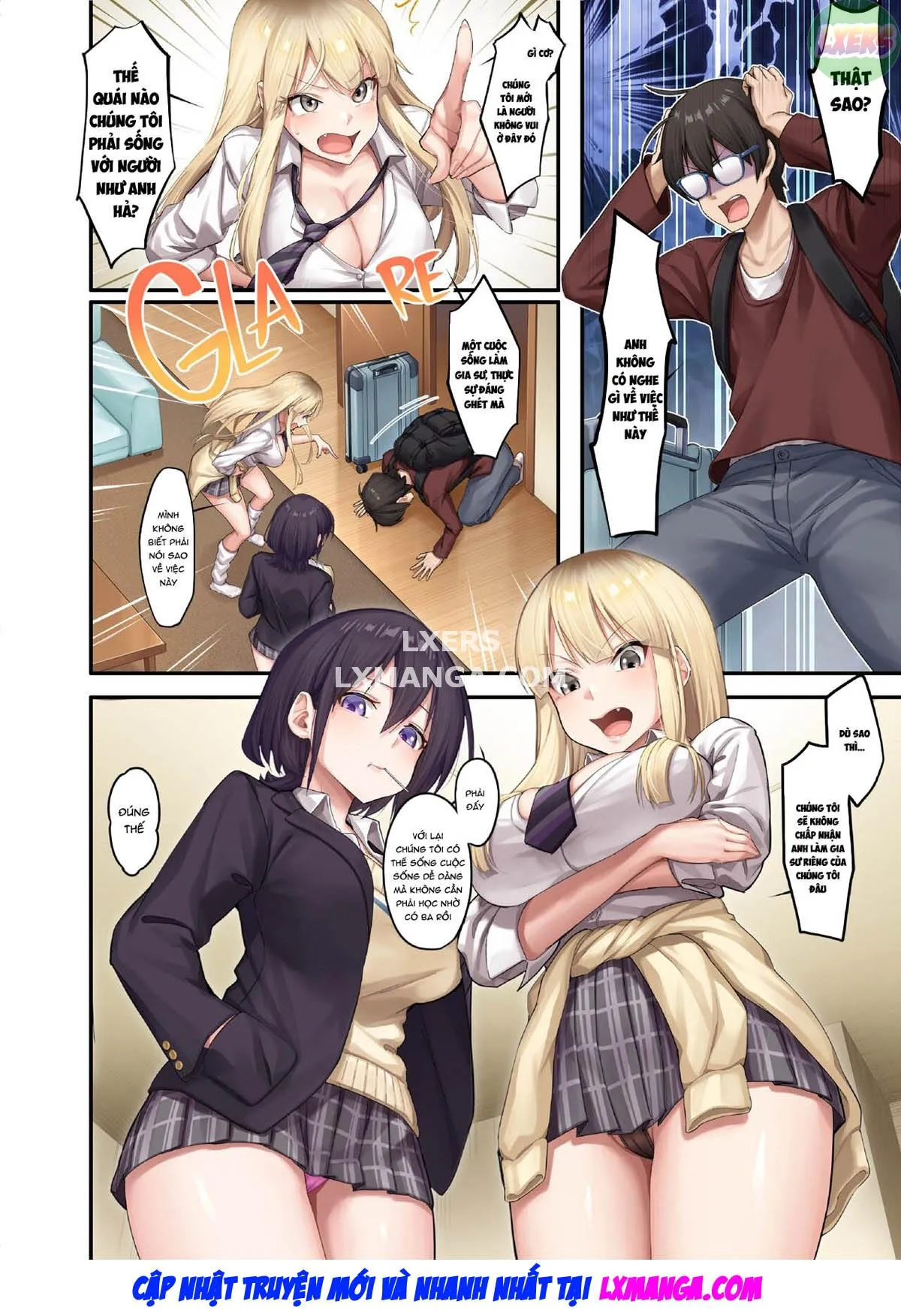 HentaiVN.net - Ảnh 6 - Home Lessons With Sexy Gyarus - Oneshot