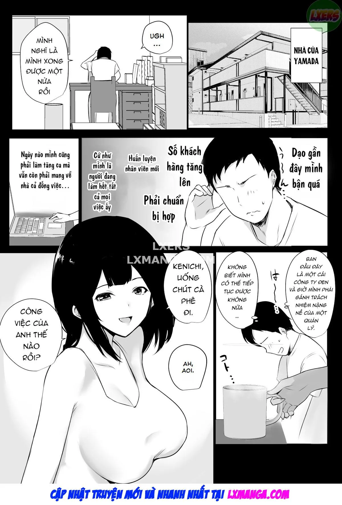 HentaiVN.net - Ảnh 6 - Boku dake ni Amaesasete Kureru Kyonyuu JK Tsuma o Hoka no Otoko ni Dakasete Mita - Chap 5