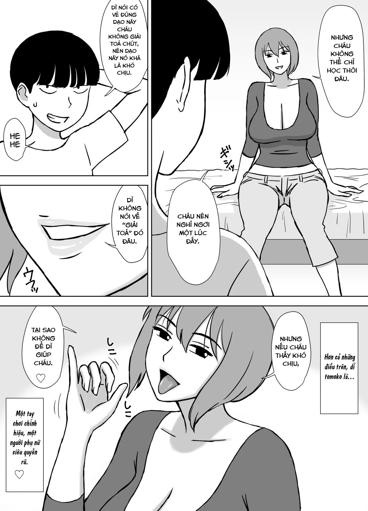 HentaiVN.net - Ảnh 6 - My Mom and My Aunt Are my Sex Friends [Boku no SeFre wa Haha to Oba] - Chap 1: Dì Tomoko!