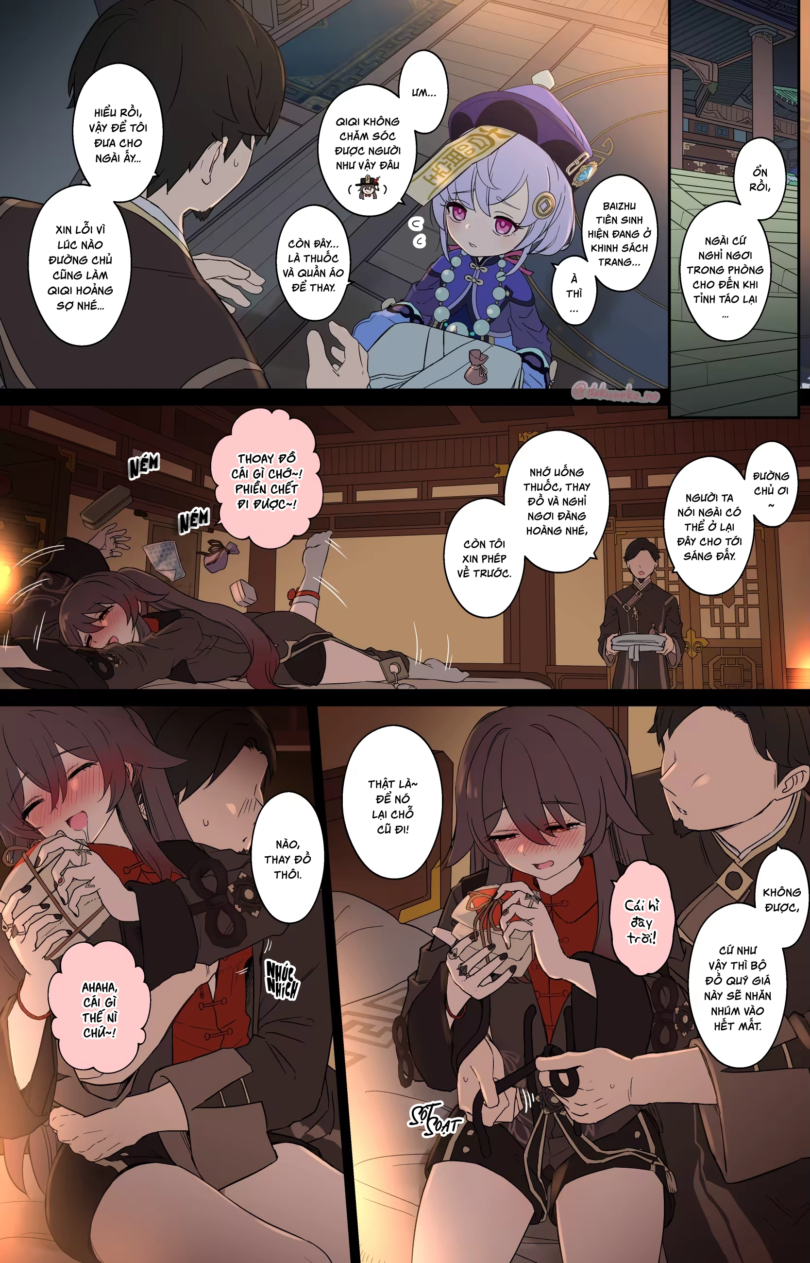 HentaiVN.net - Ảnh 7 - Làm chuyện xấu với Đường Chủ đang say xỉn! - Oneshot(1+2)[Uncensored+Center]