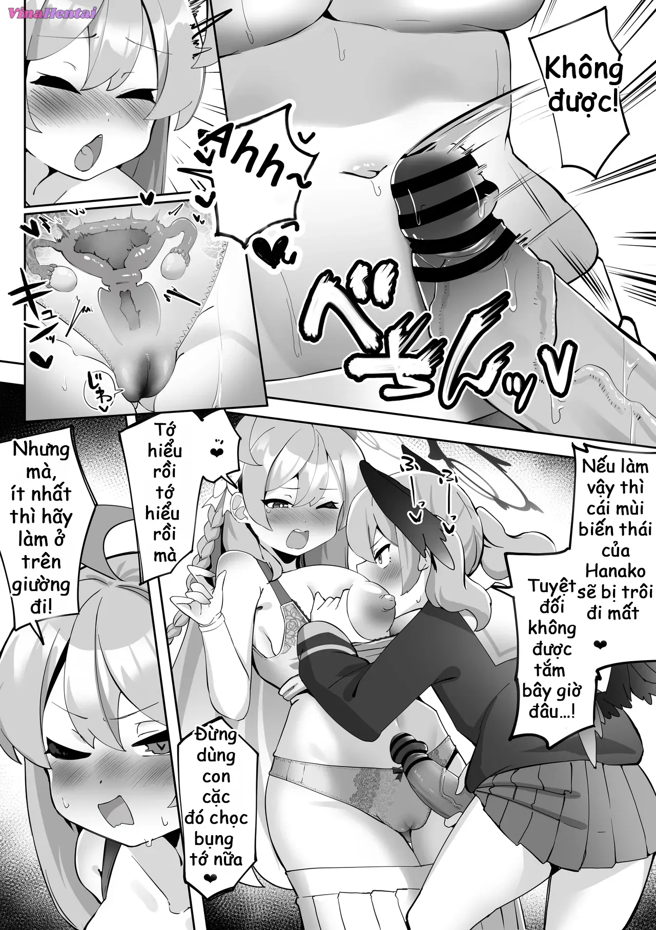 HentaiVN.net - Ảnh 7 - Futanari Koharu-chan vs Hanako-chan Manga - Chap 3