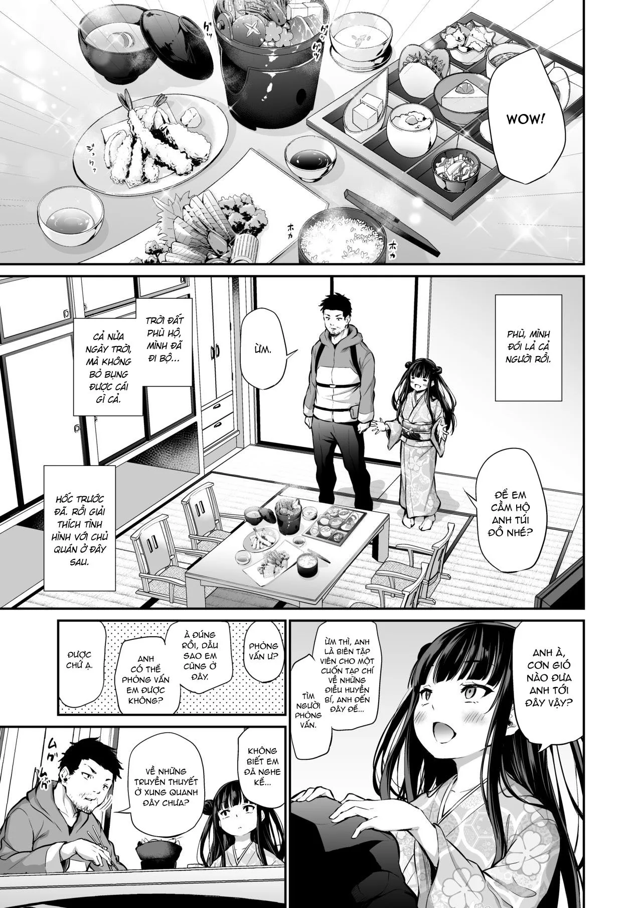 HentaiVN.net - Ảnh 5 - Mesukko Okami Wakarase Shuzai Kiroku - Oneshot