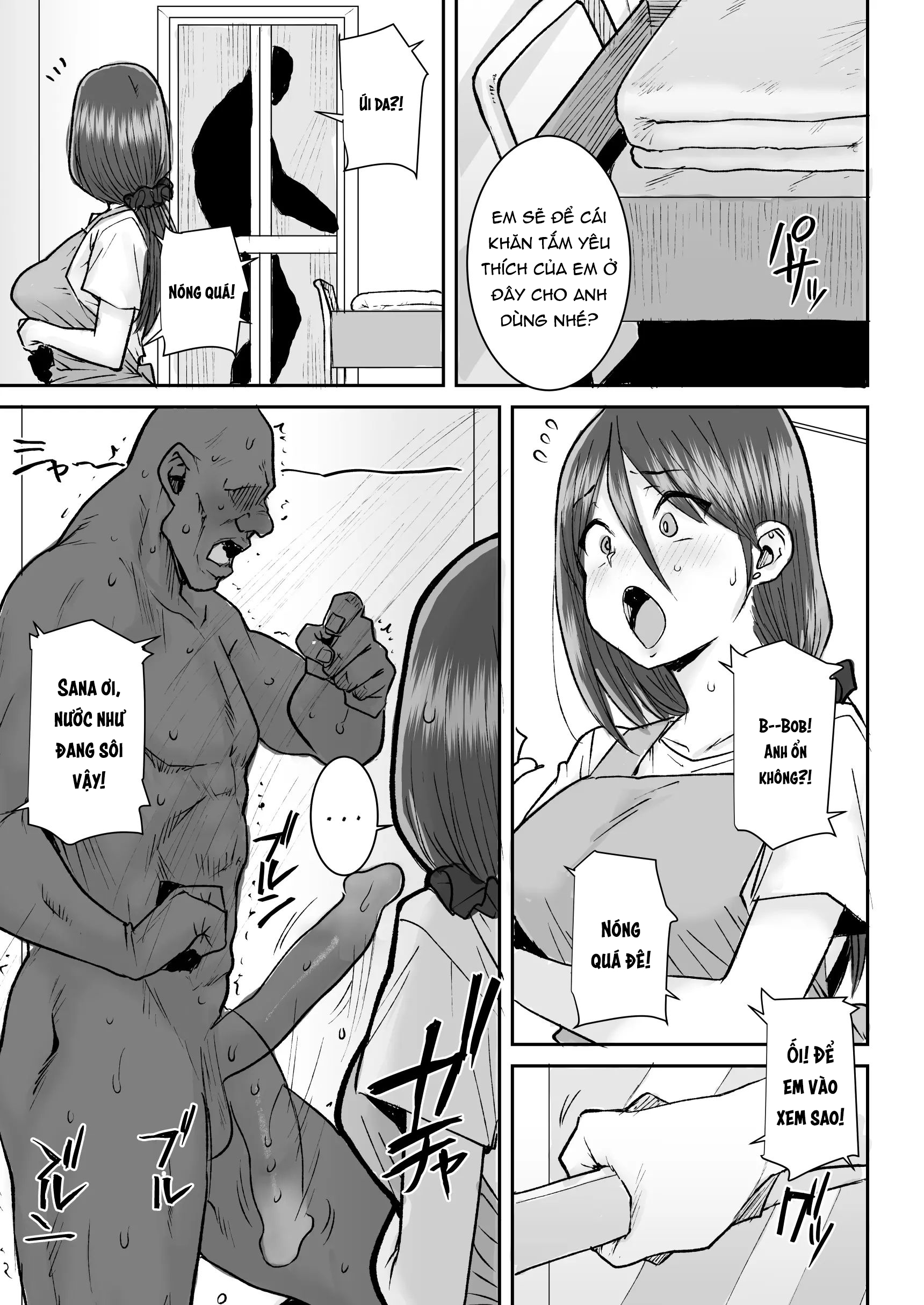 HentaiVN.net - Ảnh 6 - Mukki Muki no Kokujin Dekai Chinpo De Shucchouchuu no Otto ni Dekinai Akume SEX - oneshot