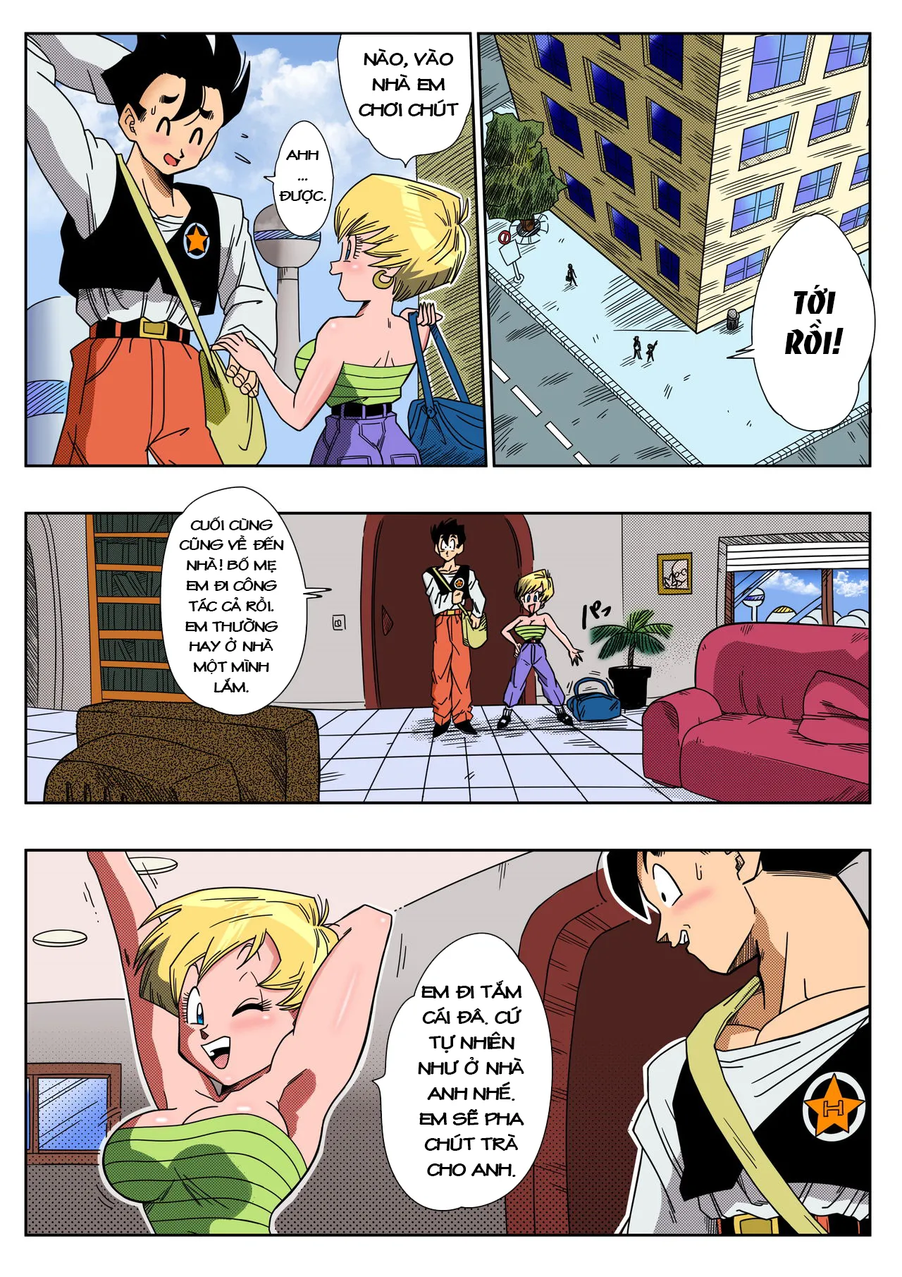 HentaiVN.net - Ảnh 6 - Cặc Hóa Siêu Xayda Đại Chiến Với Những Cái Lồn Xinh [Love Triangle Z] - Chap 1: Đẹp trai khoai to thì gái tự bu đến (Không che )