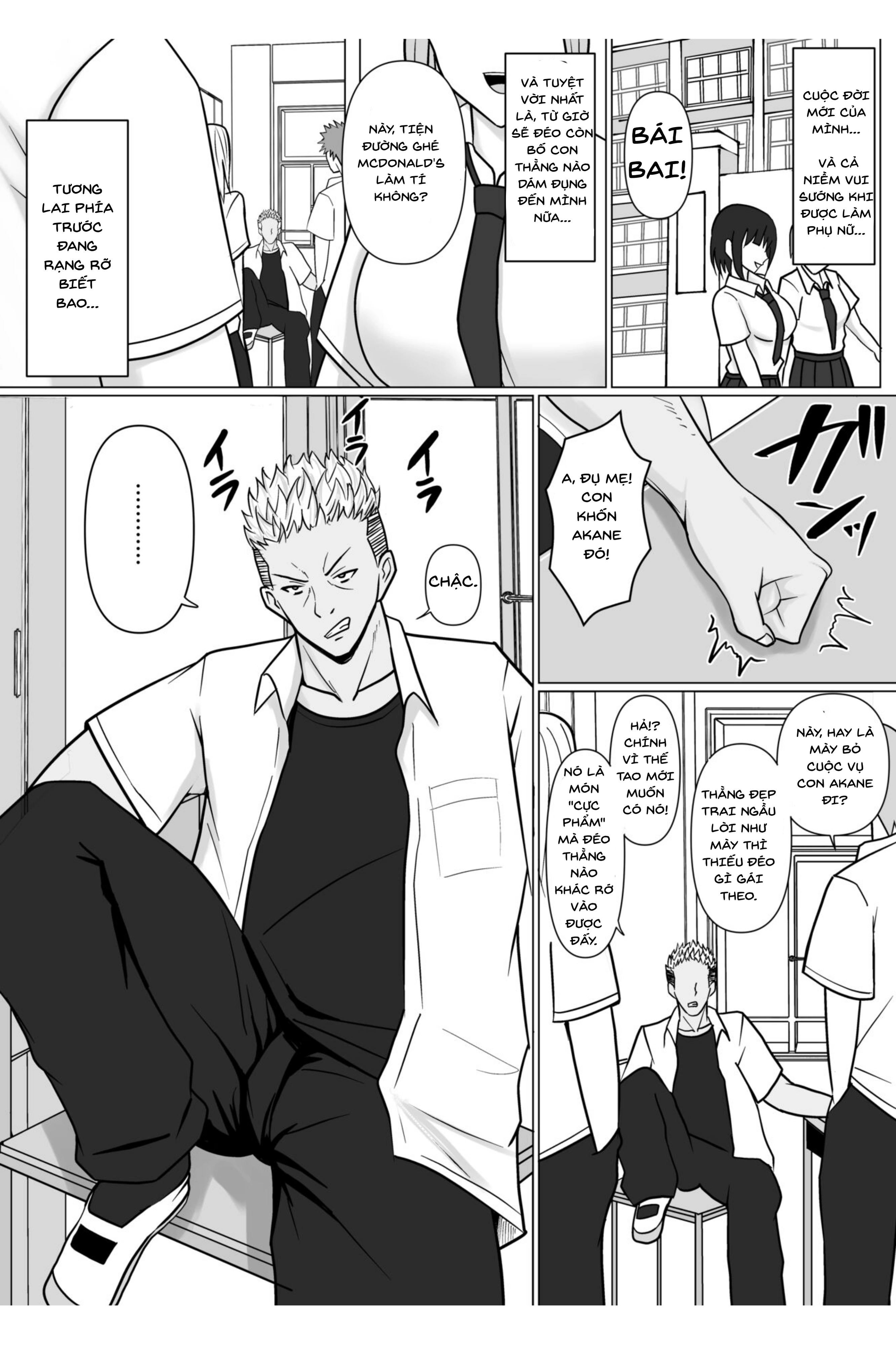 HentaiVN.net - Ảnh 62 - Tôi Nhập Hồn Vào Cô Nàng Yankee (Đầu Gấu) Trong Lớp - Chap 1