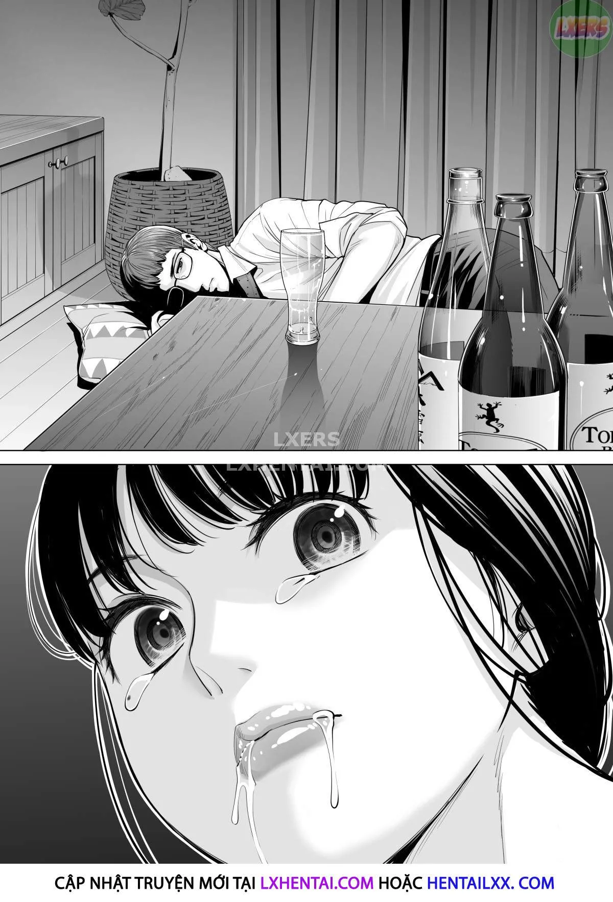 HentaiVN.net - Ảnh 62 - A Housewife Stolen By A Coworker Besides Her Blackout Drunk Husband [Tsukiyo No Midare Zake (Zenpen) Moonlit Intoxication; Tsukiyo No Midare Zake (Kouhen) Moonlit Intoxication] - Chap 1