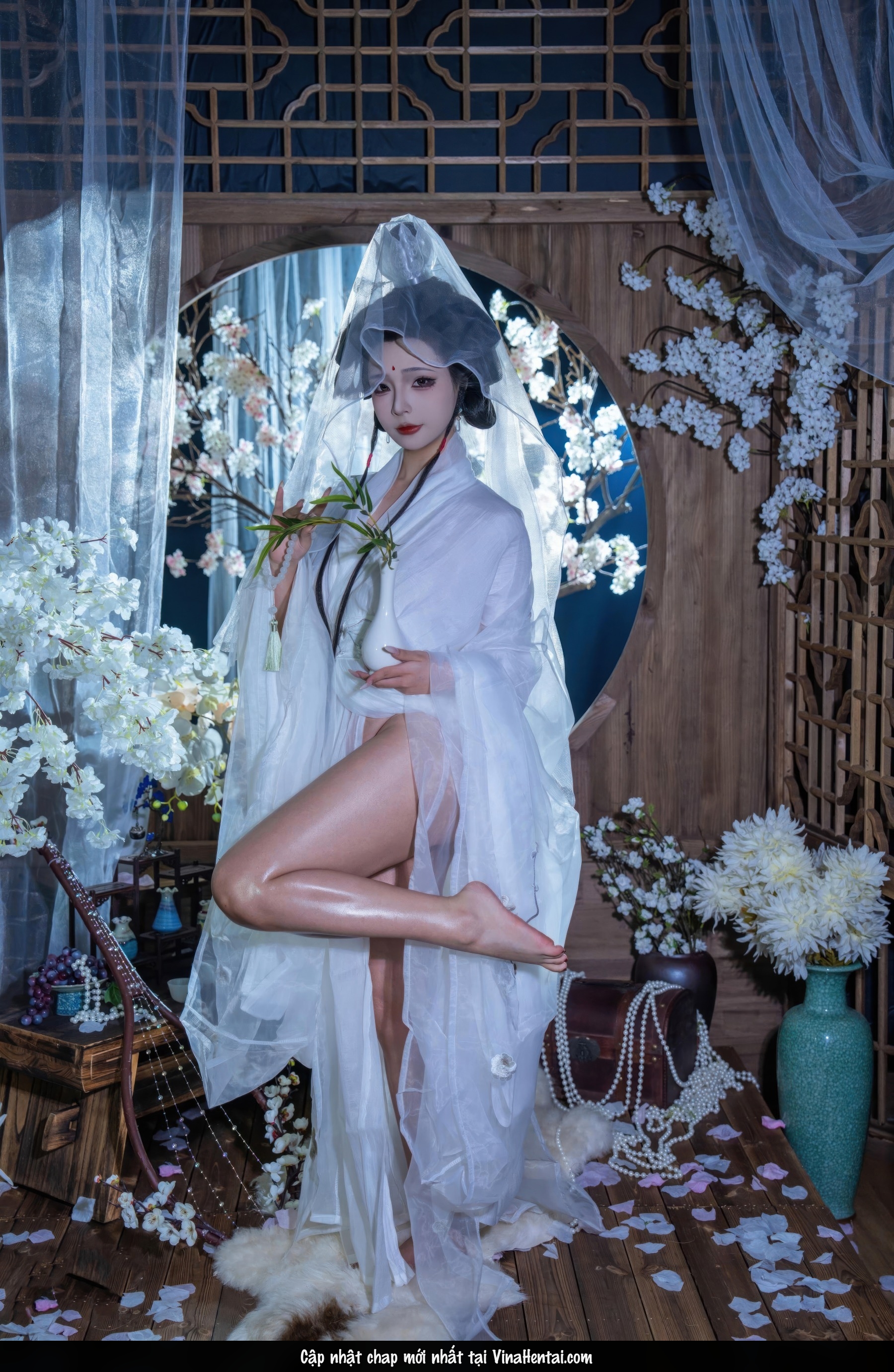 HentaiVN.net - Ảnh 25 - Cosplay thánh nữ Bạch Liên Giáo - Chương đầu