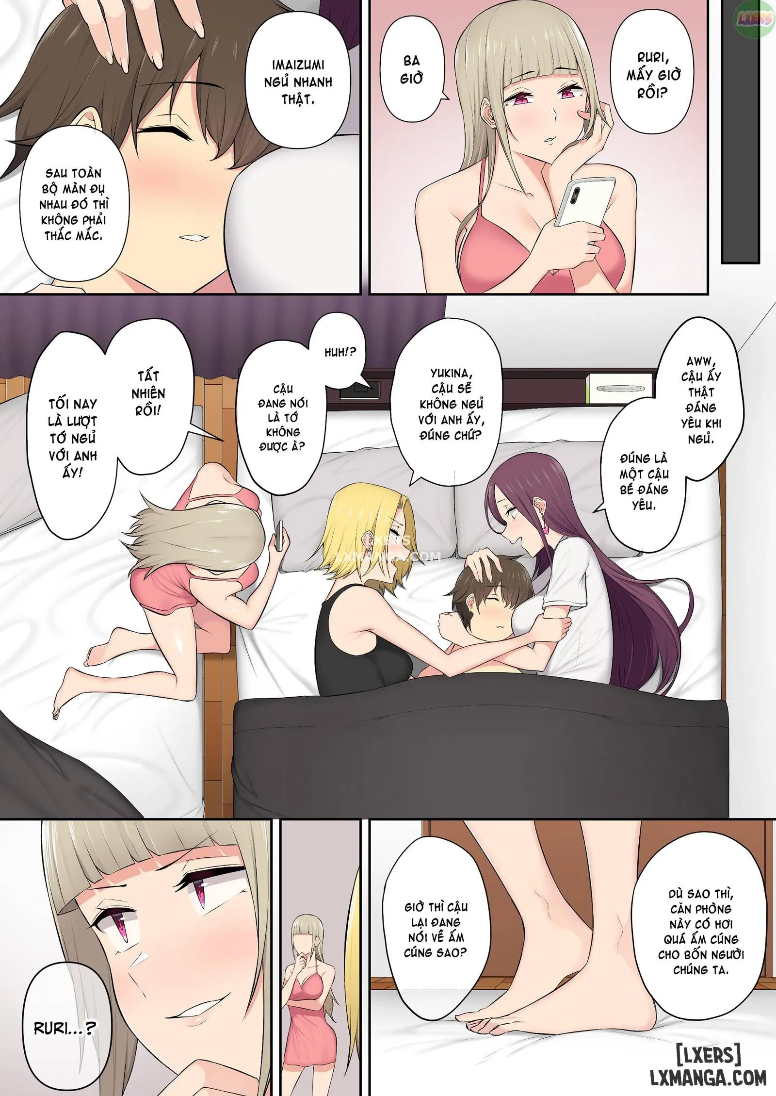 HentaiVN.net - Ảnh 67 - Imaizumi đưa cả bầy Gyaru về nhà mình - Chapter 3