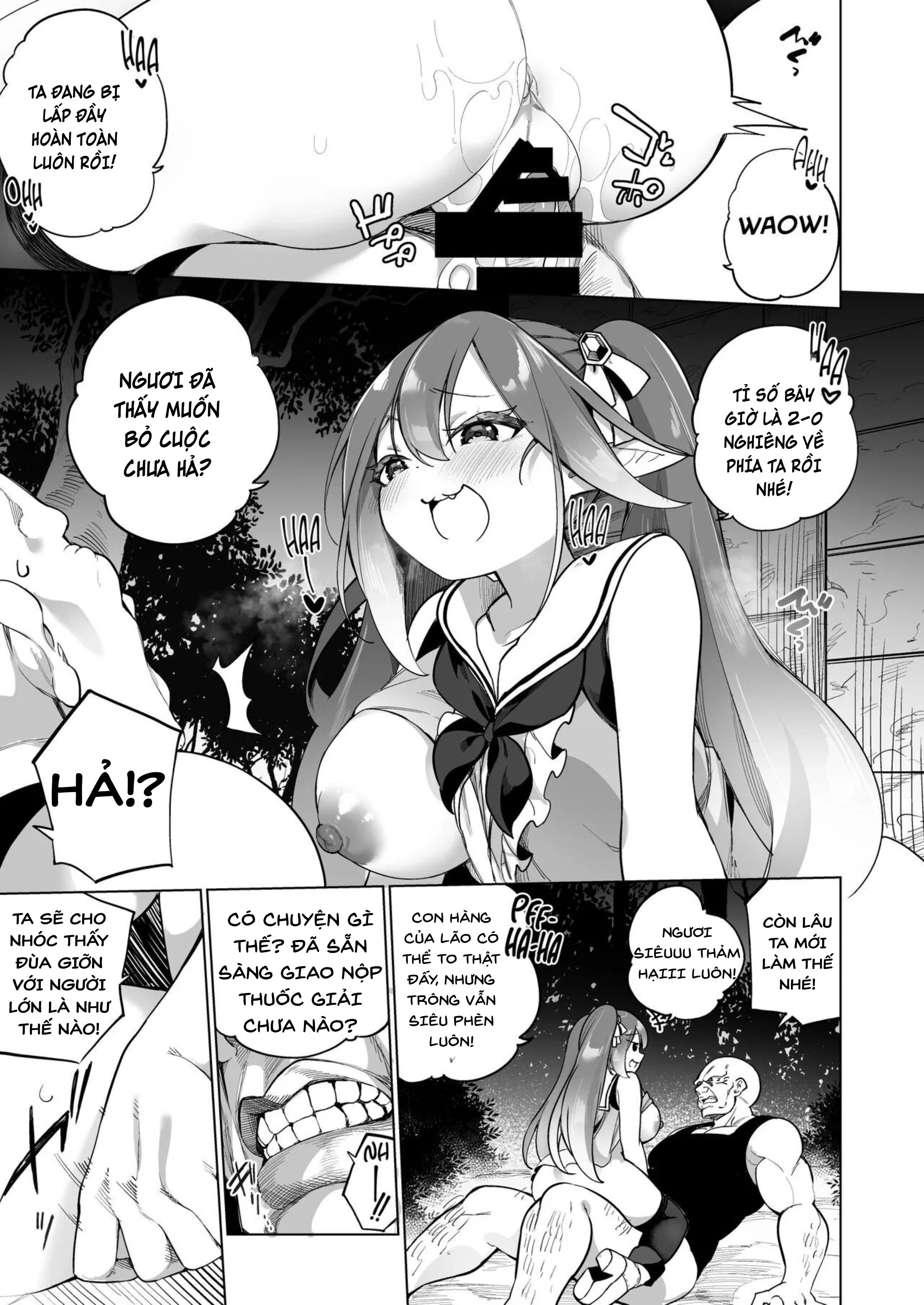 HentaiVN.net - Ảnh 29 - Tên Thủ Lĩnh Cướp Hóa Thành Một Bé Elf Hư Hỏng 2 – Thuốc Elf hóa (Phần 3) - Oneshot