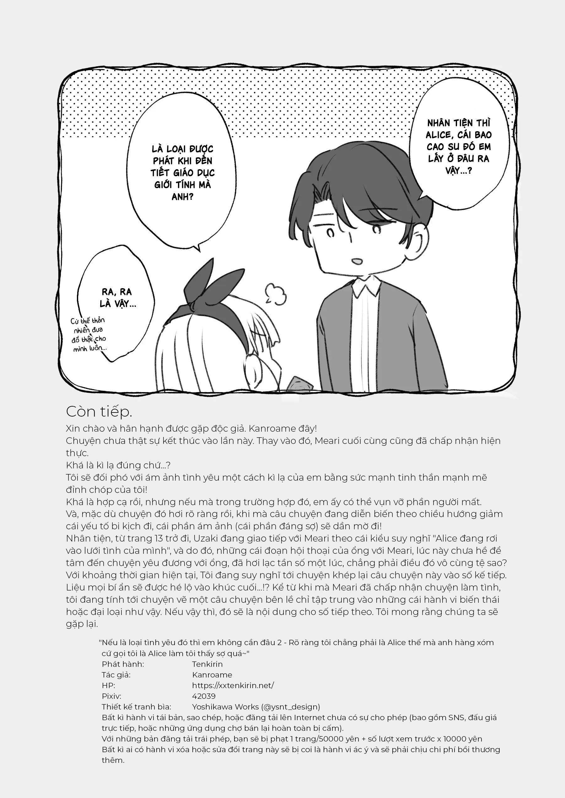 HentaiVN.net - Ảnh 69 - Nếu là kiểu tình yêu đó thì em không cần đâu 2~ Rõ ràng tôi chẳng phải là Alice, thế mà anh hàng xóm cứ gọi tôi là Alice làm tôi thấy sợ quá ! - Chap 1
