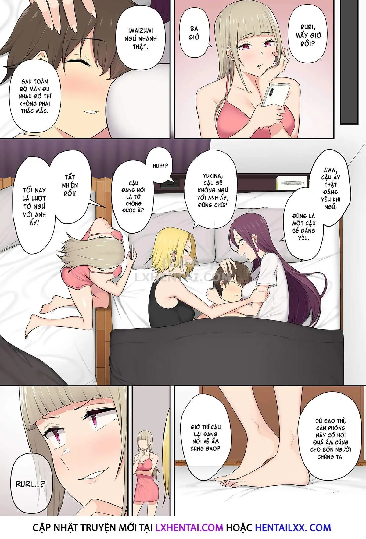 HentaiVN.net - Ảnh 69 - Imaizumi đưa cả bầy Gyaru về nhà mình - Chap 3