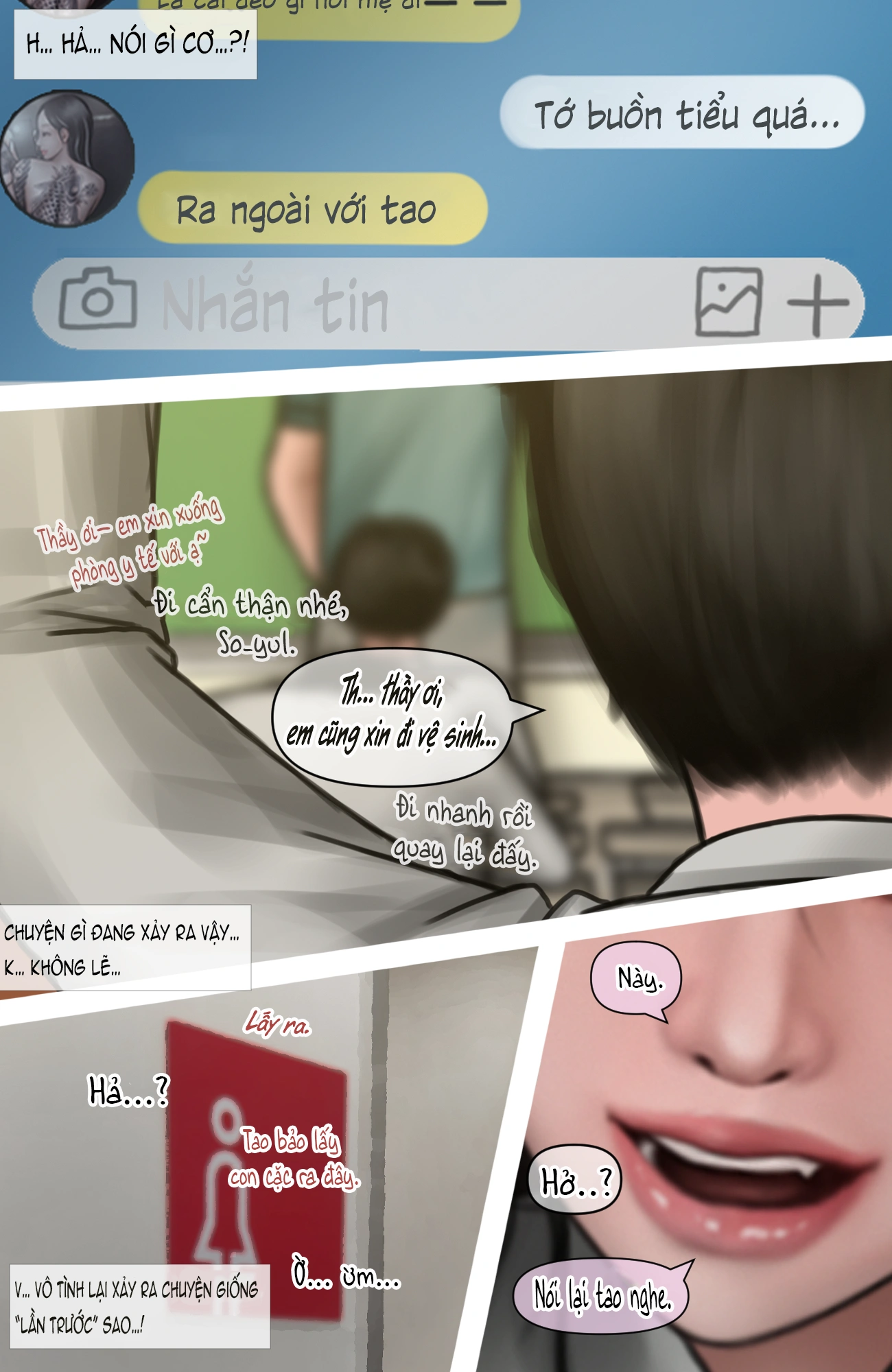 HentaiVN.net - Ảnh 18 - Gái Du Côn X Wibu Đụt Cận Trĩ - Chap 4