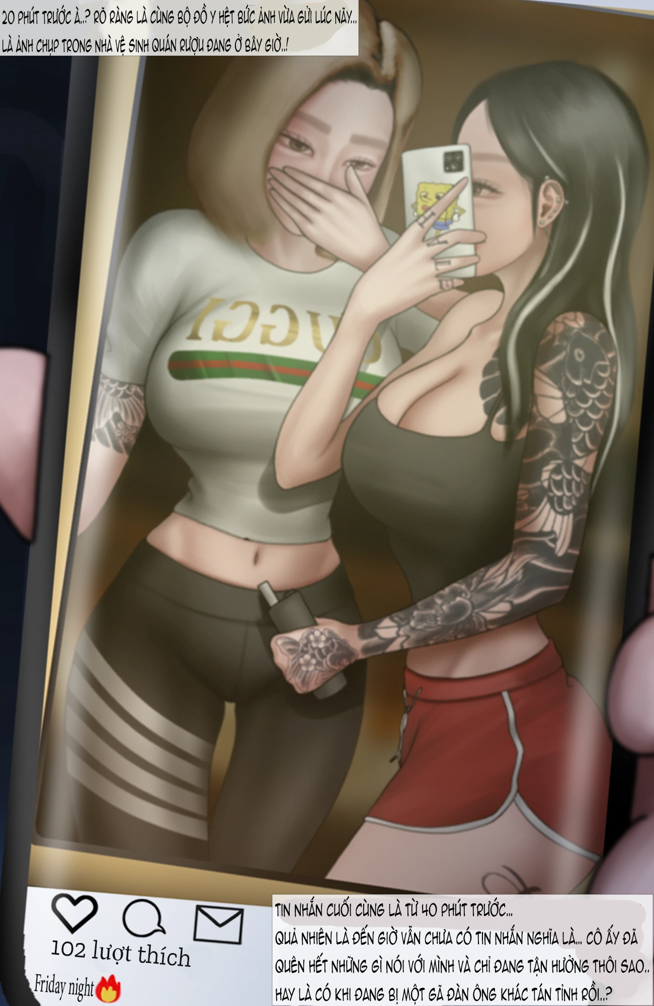 HentaiVN.net - Ảnh 23 - Gái Du Côn X Wibu Đụt Cận Trĩ - Chap 5.1