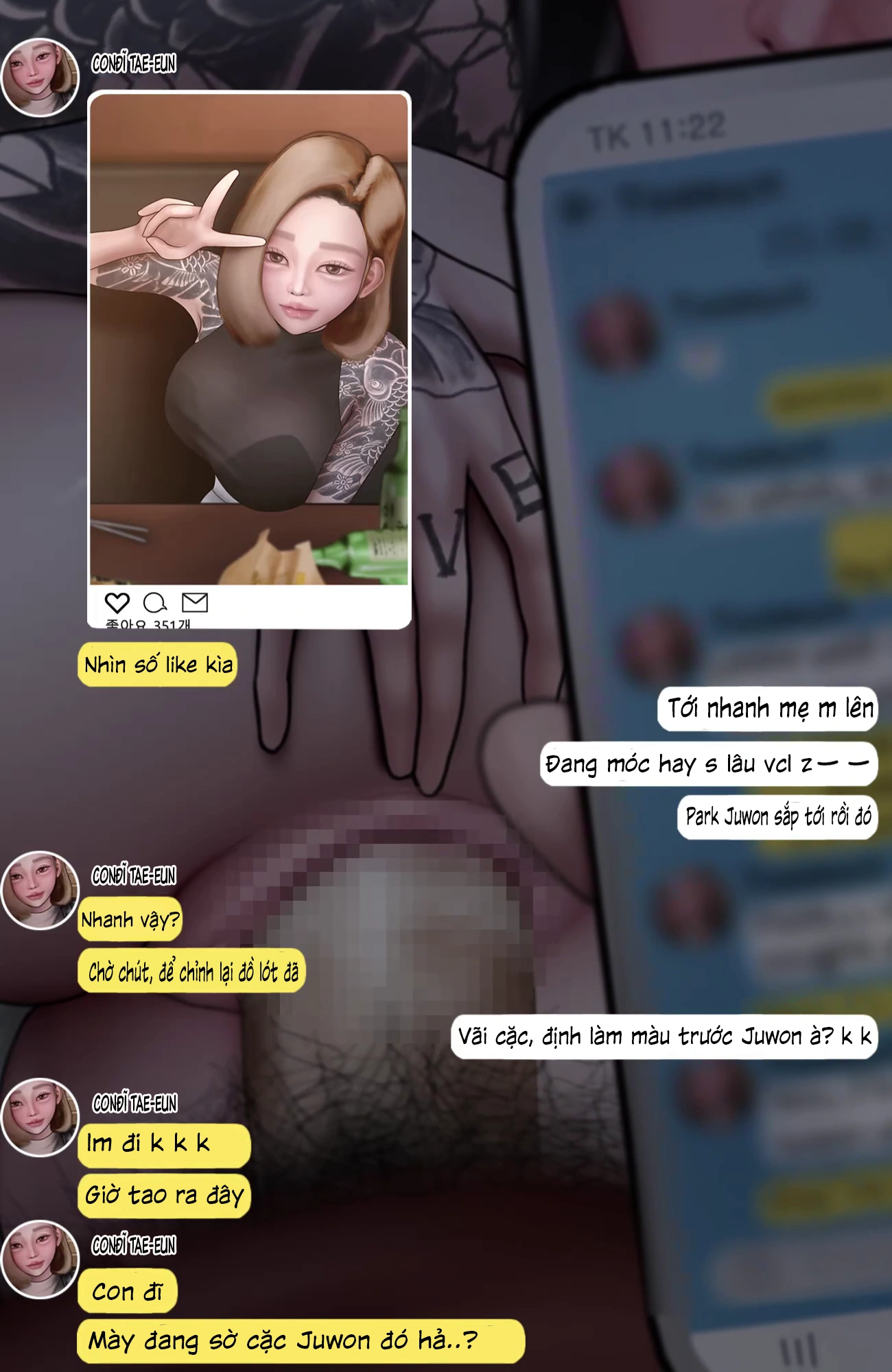 HentaiVN.net - Ảnh 33 - Gái Du Côn X Wibu Đụt Cận Trĩ - Chap 5.2