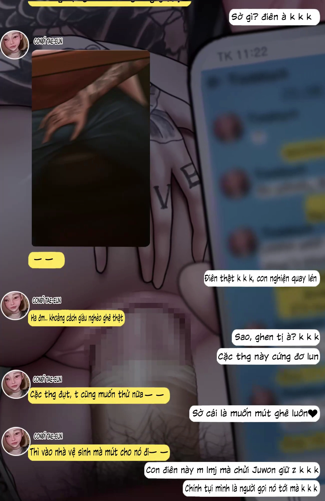 HentaiVN.net - Ảnh 34 - Gái Du Côn X Wibu Đụt Cận Trĩ - Chap 5.2