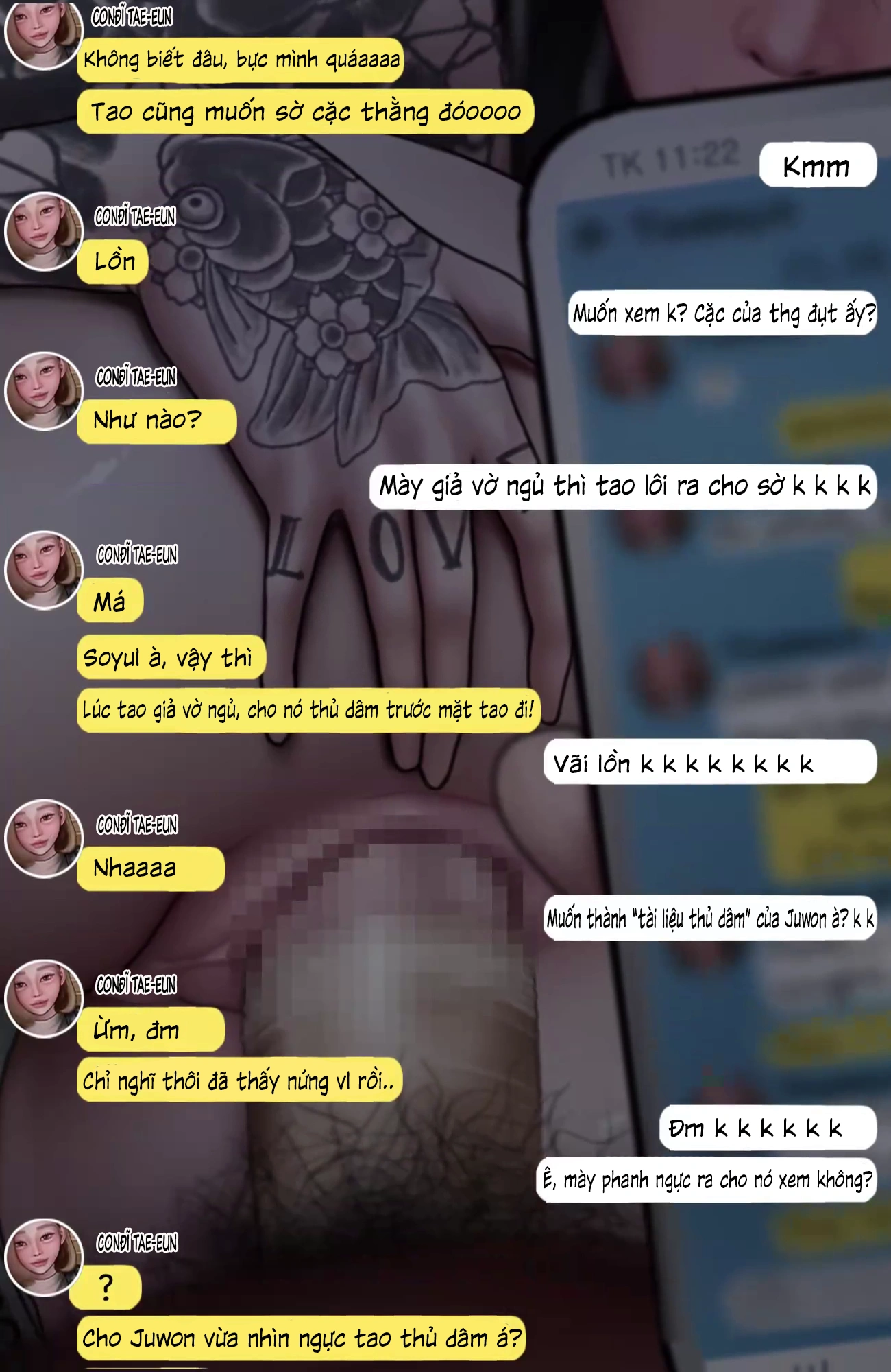 HentaiVN.net - Ảnh 35 - Gái Du Côn X Wibu Đụt Cận Trĩ - Chap 5.2