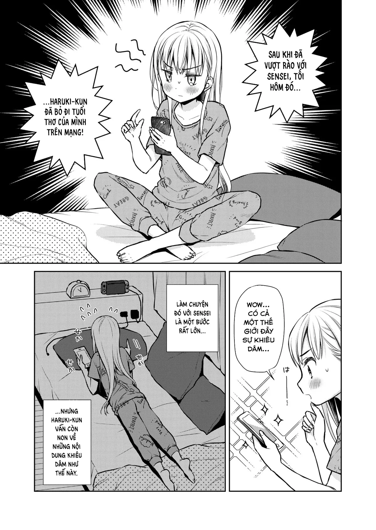 HentaiVN.net - Ảnh 5 - Hội chứng TS Haruki-kun [TS Shoujo Haruki-kun] - Chap 1.5: Thẩm du
