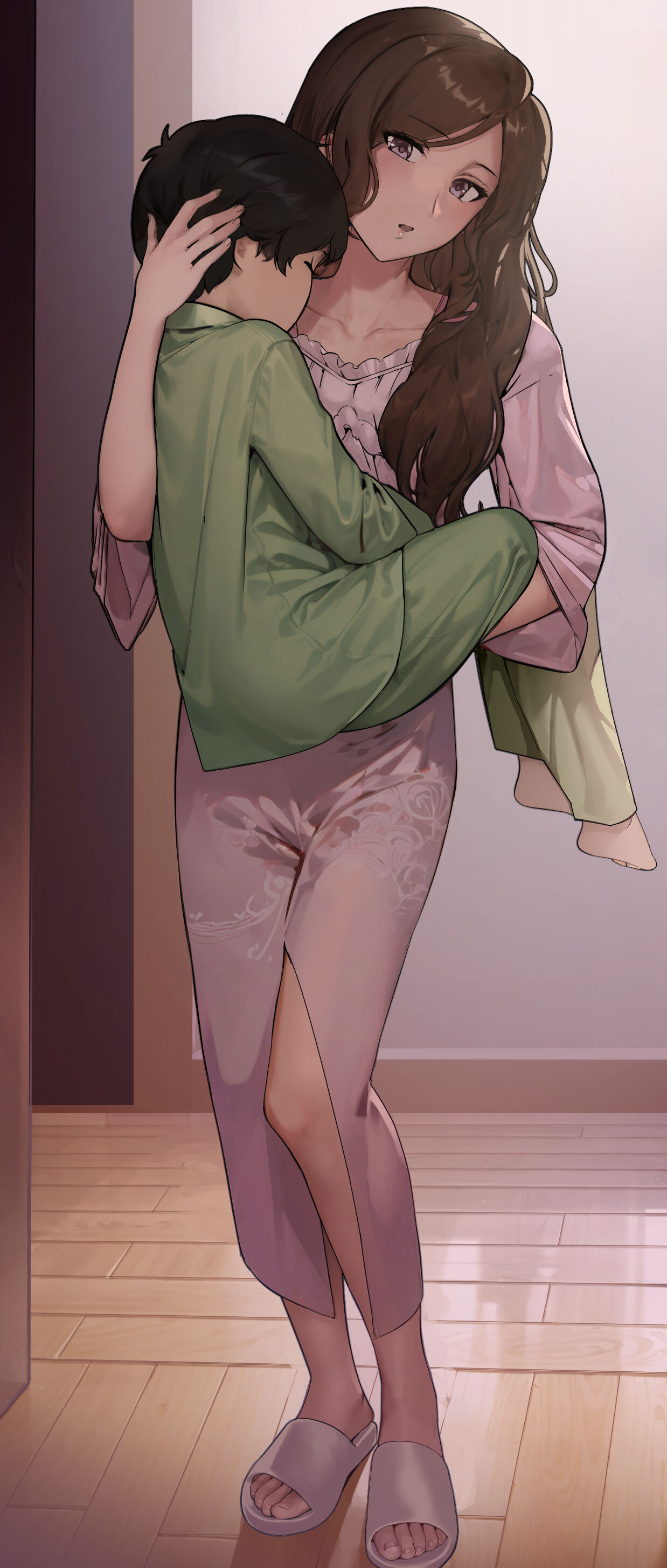HentaiVN.net - Ảnh 14 - ╉ヅ20┷┇g┫__人妻和小孩 - Oneshot